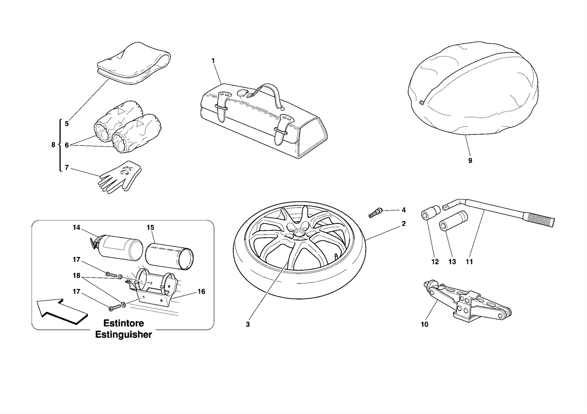 0067 SPARE WHEEL AND ACCESSORIES