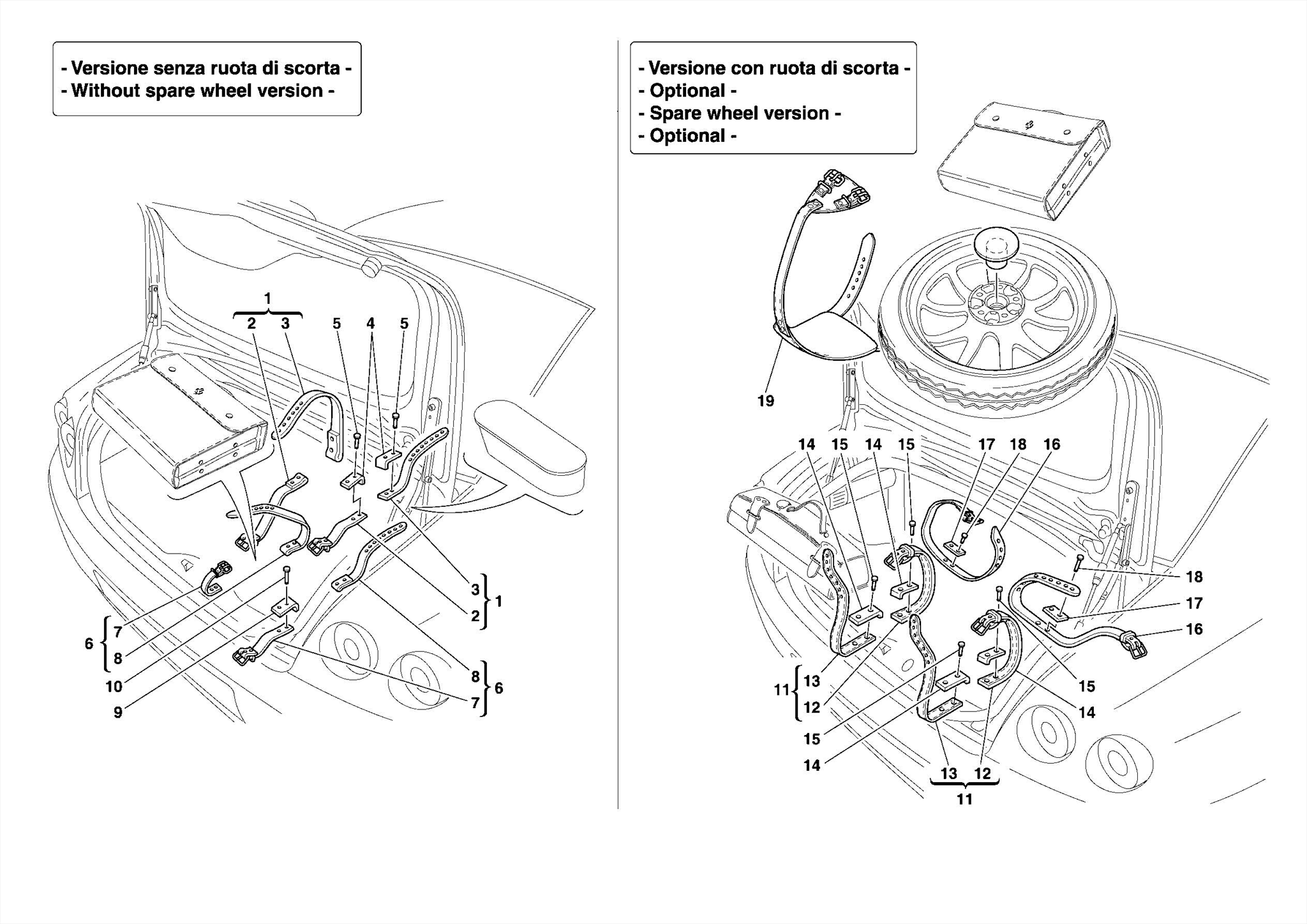 0068 SPARE WHEEL AND TOOL BAG FASTENERS