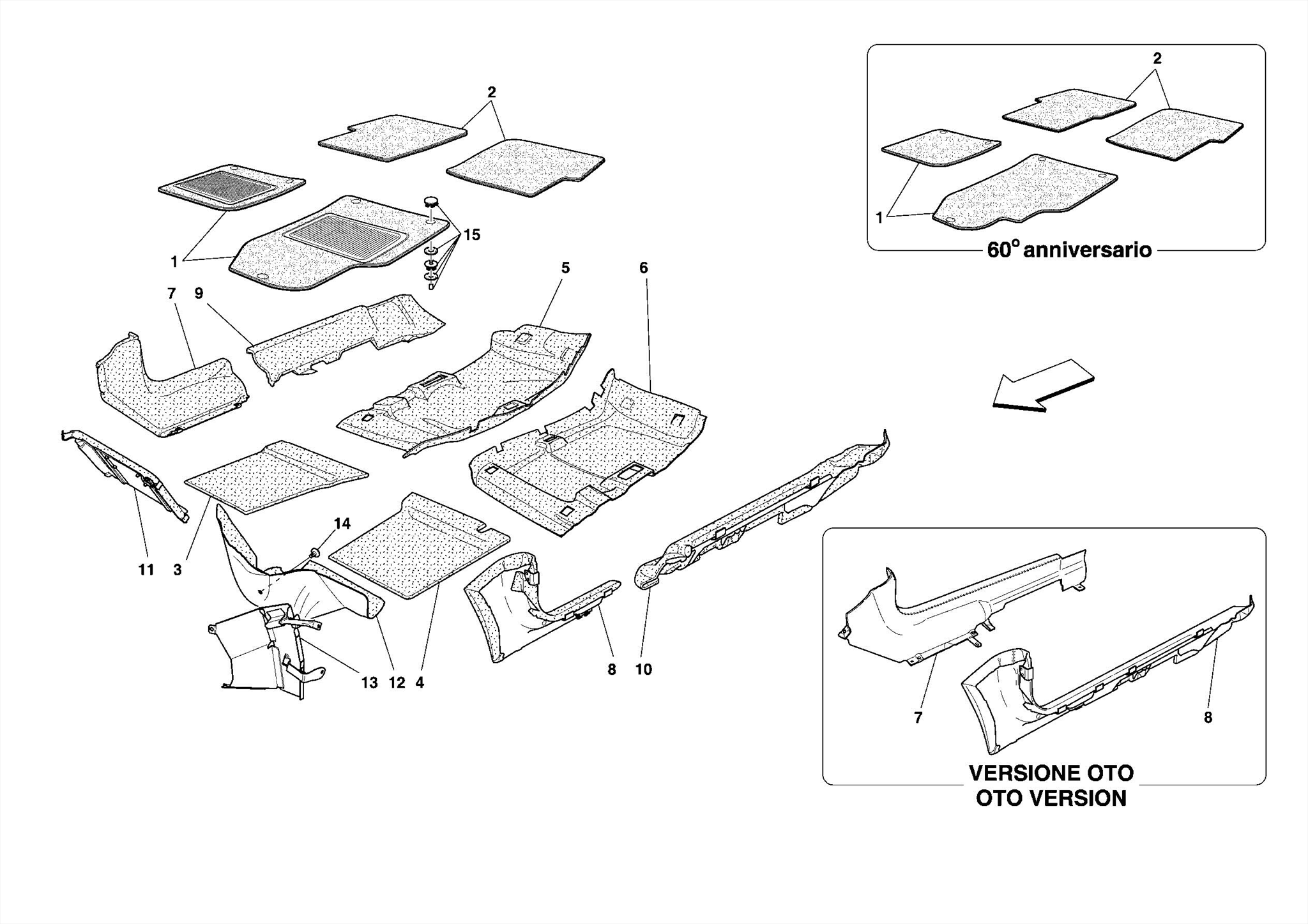 0111 PASSENGER COMPARTMENT TRIM AND MATS