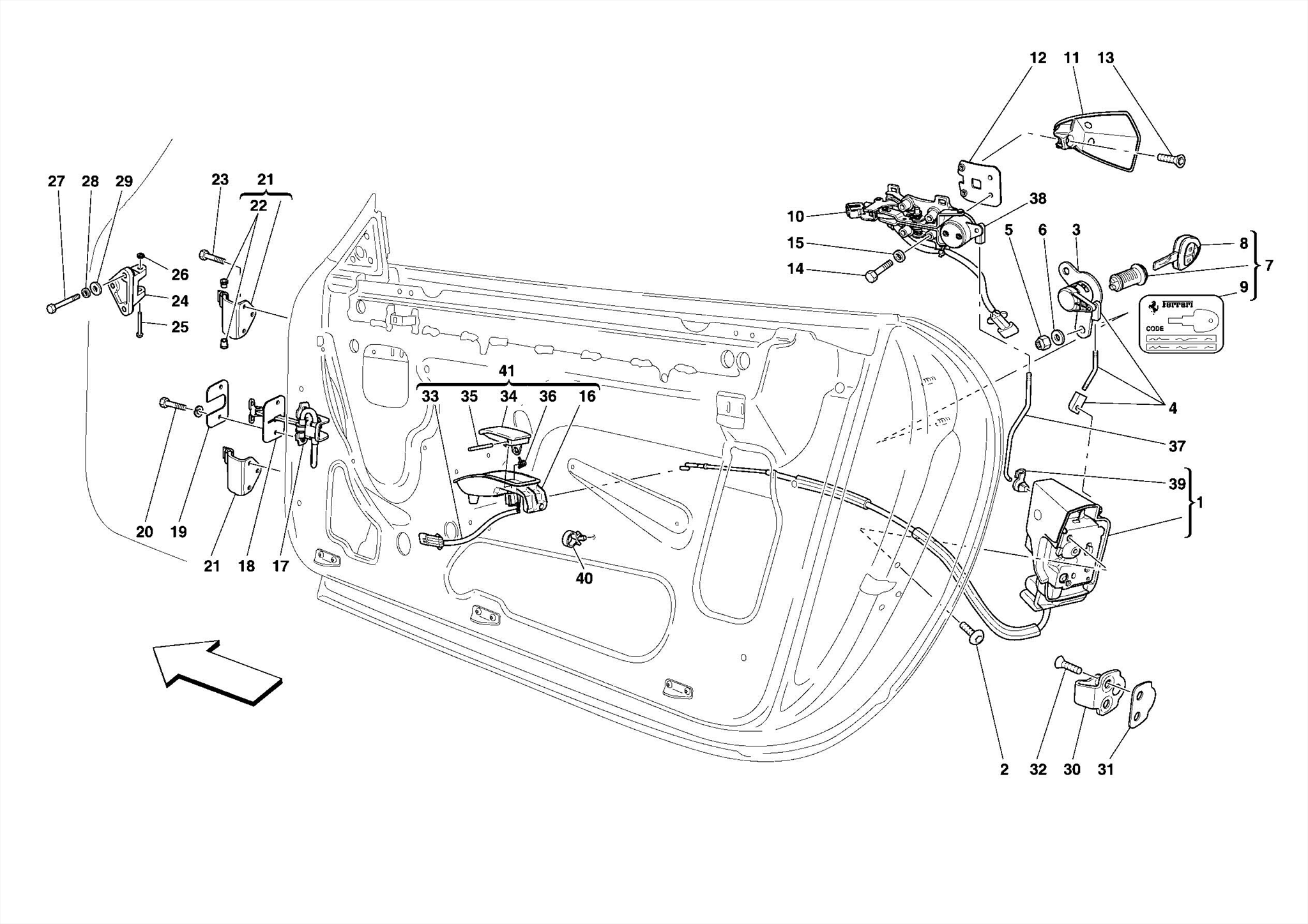 0117 DOORS - OPENING MECHANISM AND HINGES