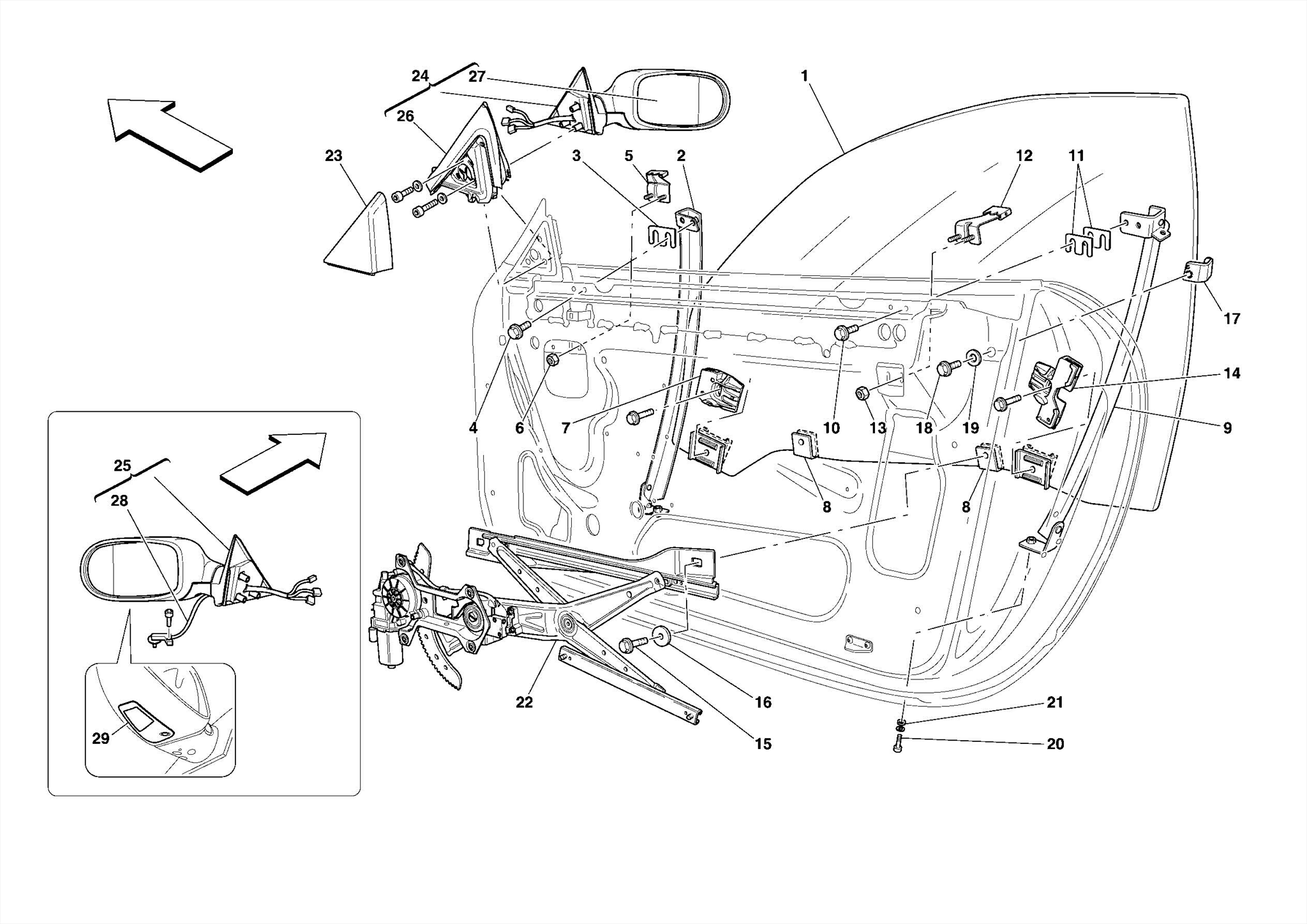 0118 DOORS - POWER WINDOWS AND REAR-VIEW MIRROR