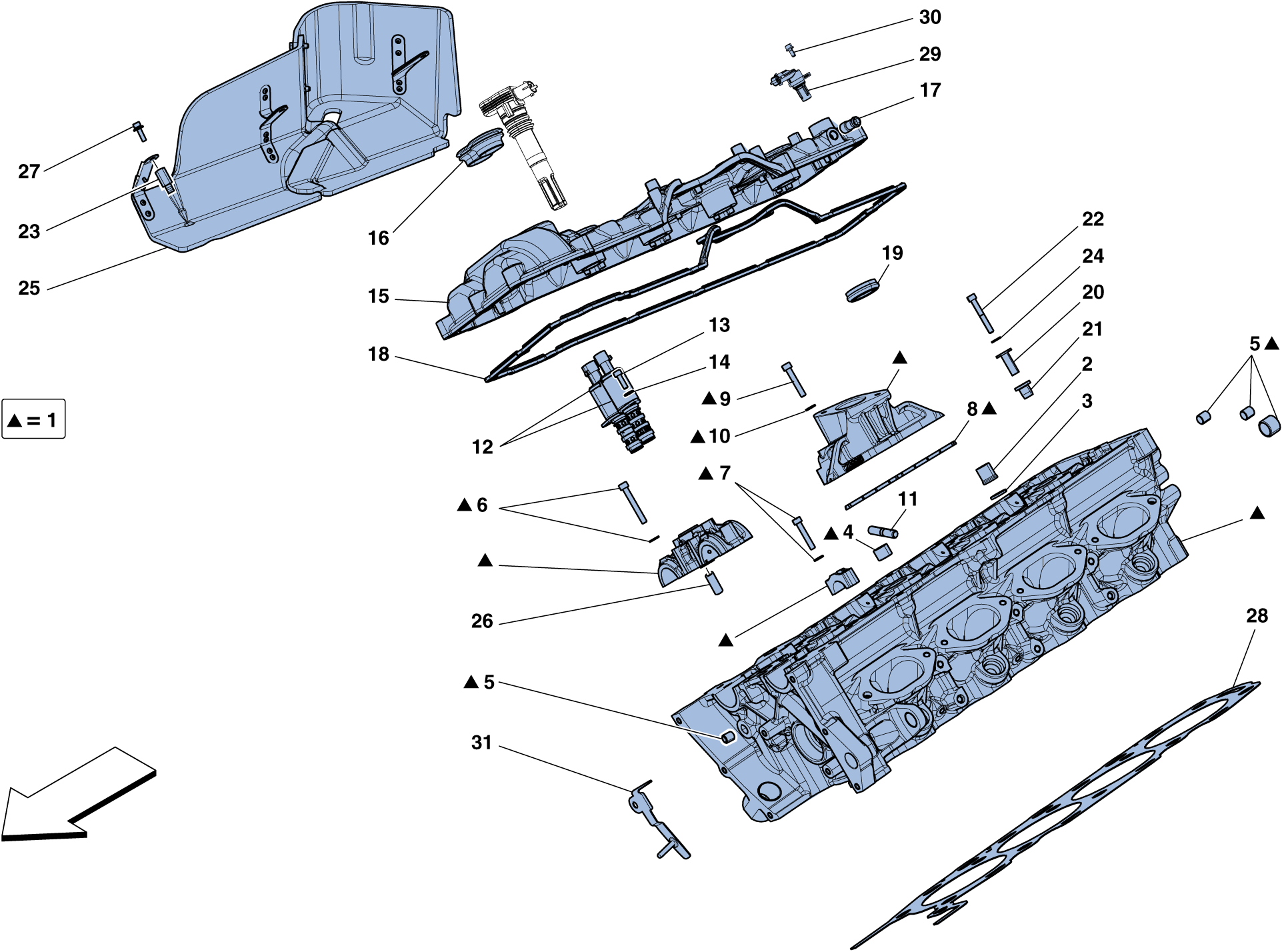 0003 - RIGHT HAND CYLINDER HEAD