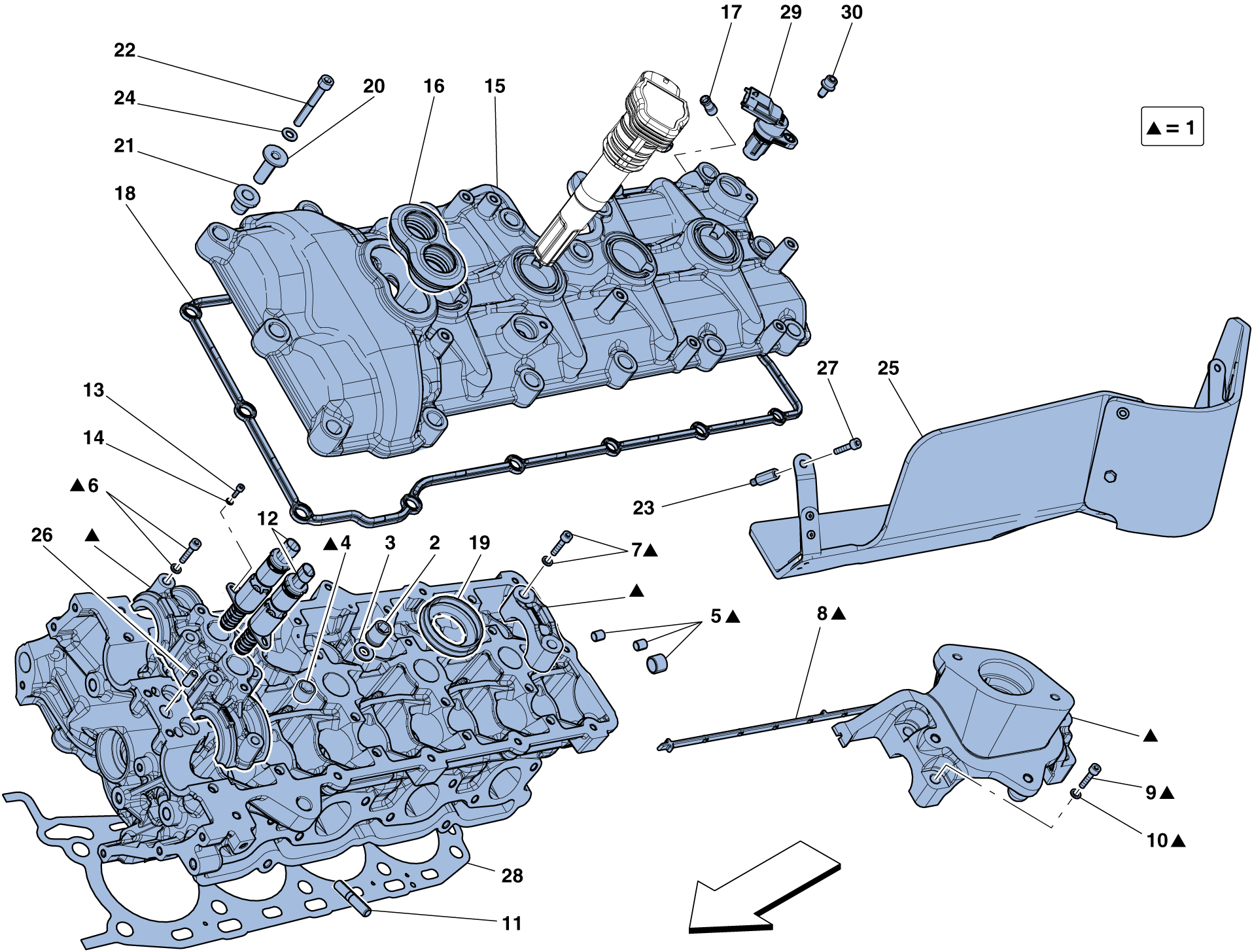 0004 - LEFT HAND CYLINDER HEAD