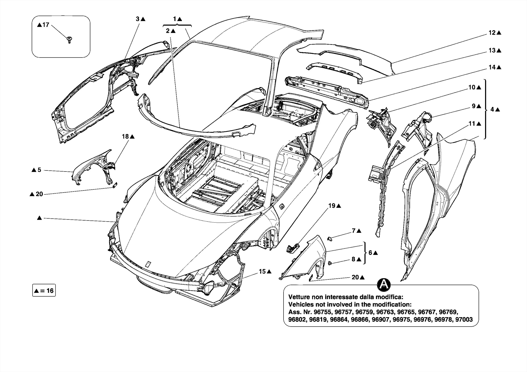 0100 - BODYSHELL - EXTERNAL TRIM