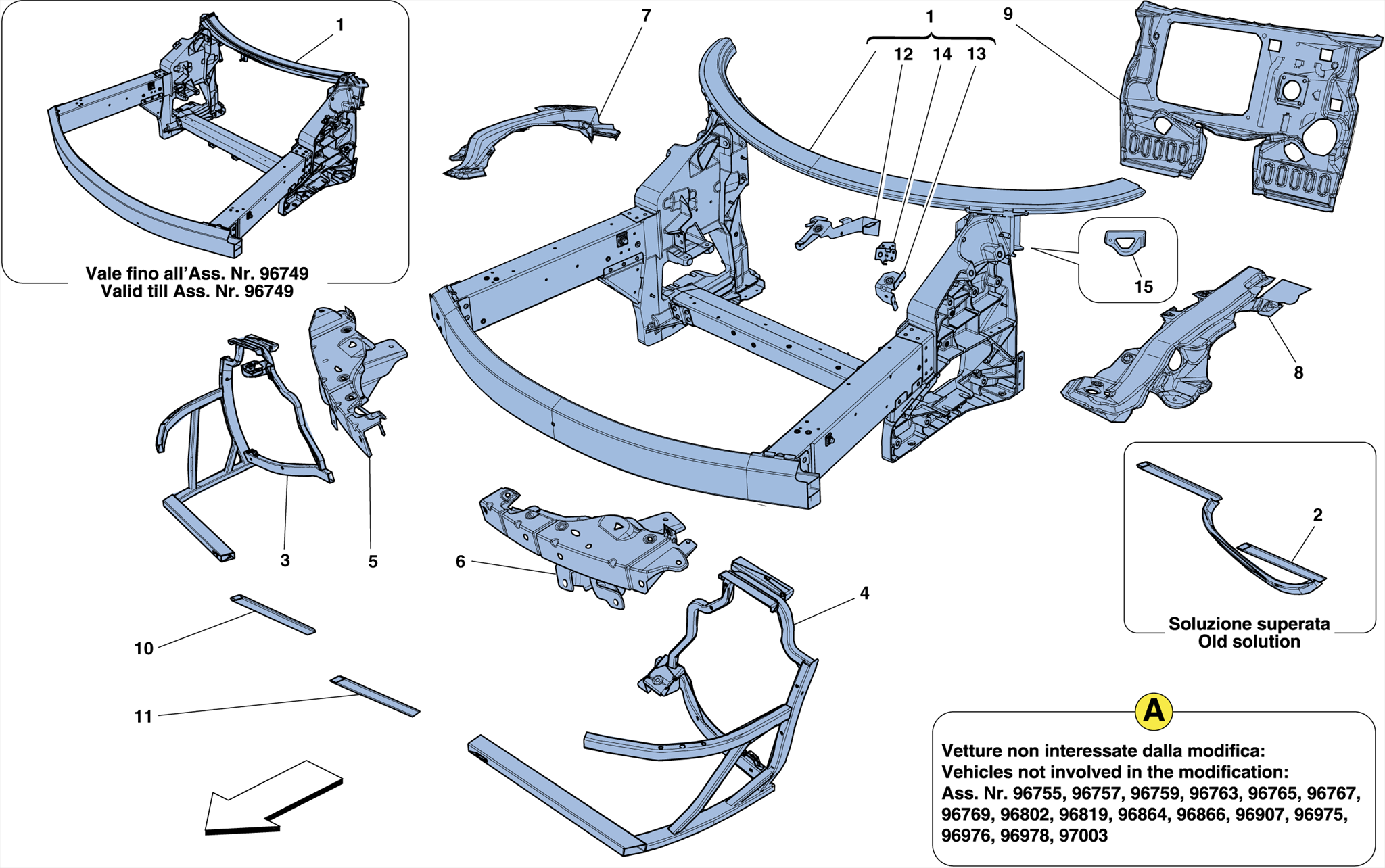 0101 - CHASSIS - COMPLETE FRONT STRUCTURE AND PANELS