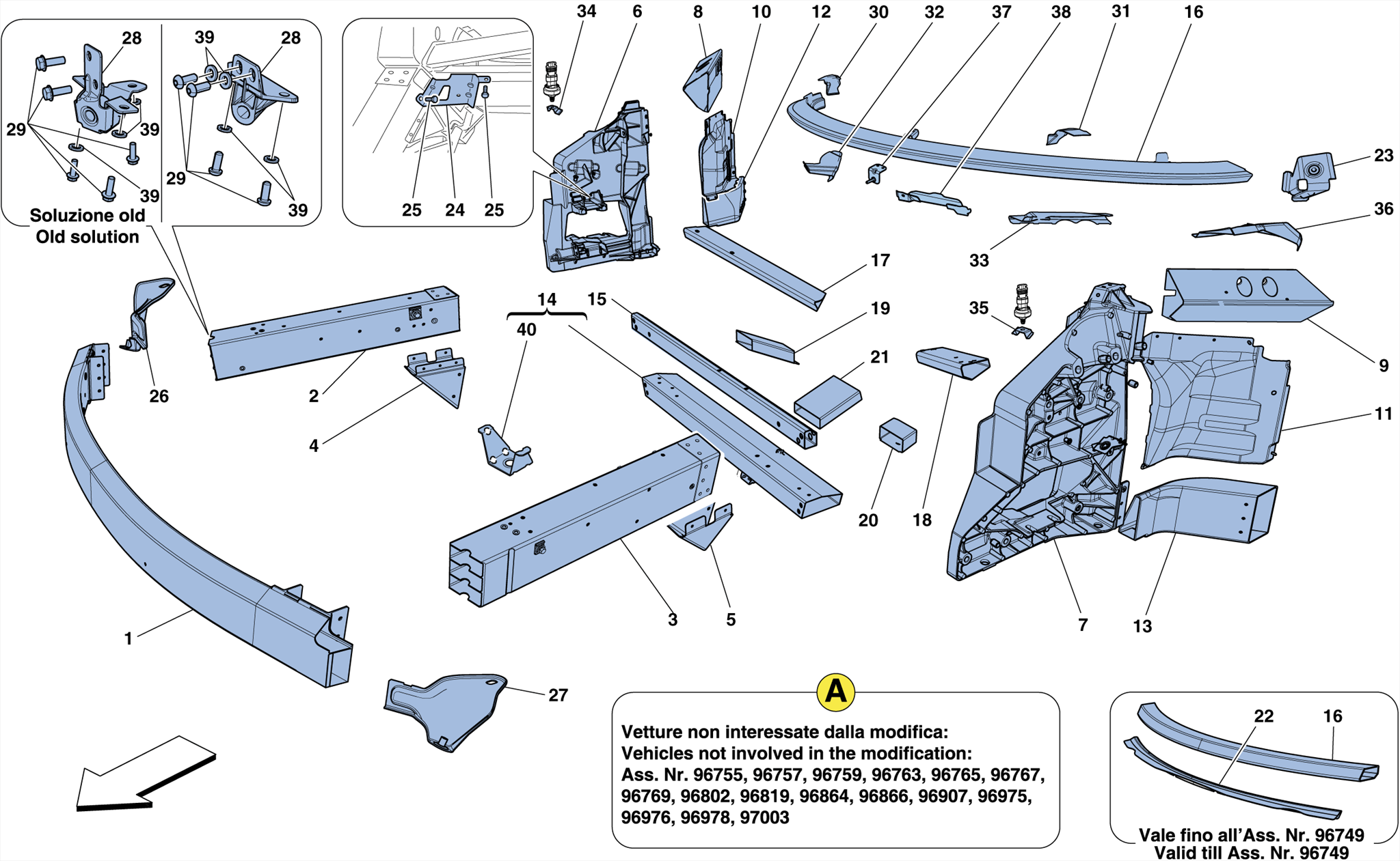 0102 - CHASSIS - STRUCTURE, FRONT ELEMENTS AND PANELS
