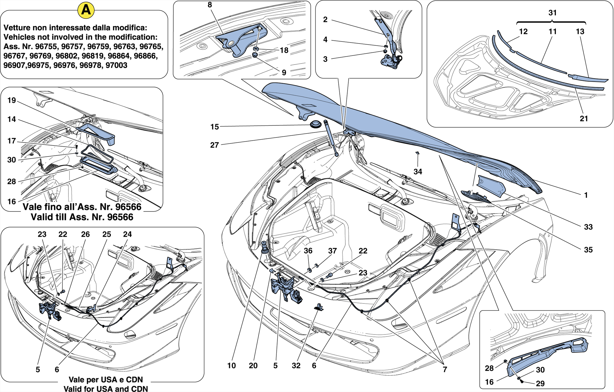 0110 - FRONT LID AND OPENING MECHANISM
