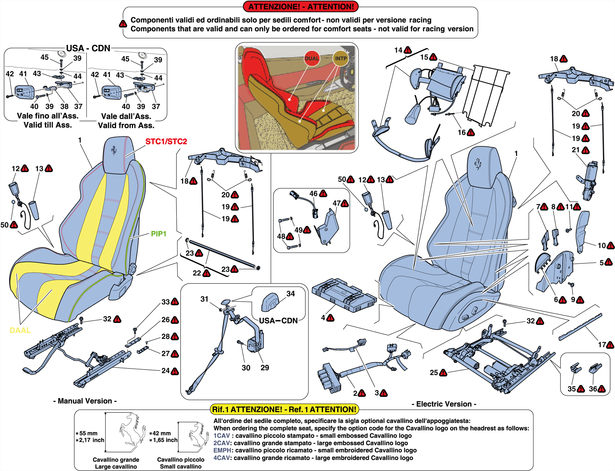 0119 - INTERIOR - SEATS, SEAT BELTS, GUIDES AND ADJUSTMENT
