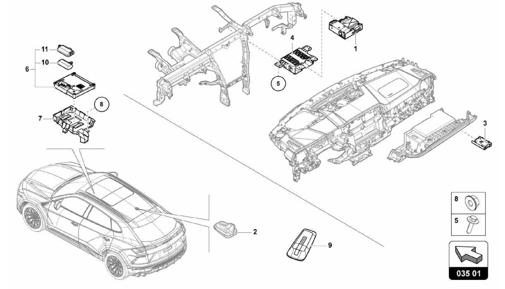 035.01.00-CONTROL UNIT FOR INFOR- MATION ELECTRONICS