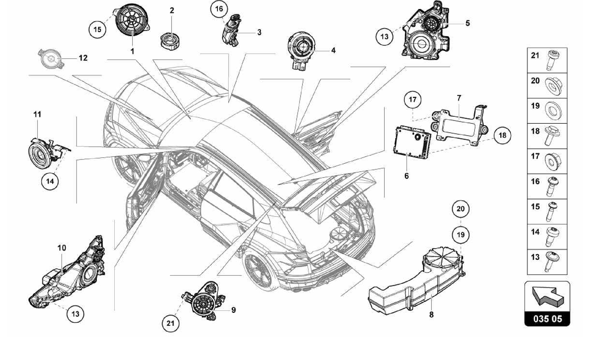 035.05.00-ELECTRICAL PARTS FOR AUDIO SYSTEM