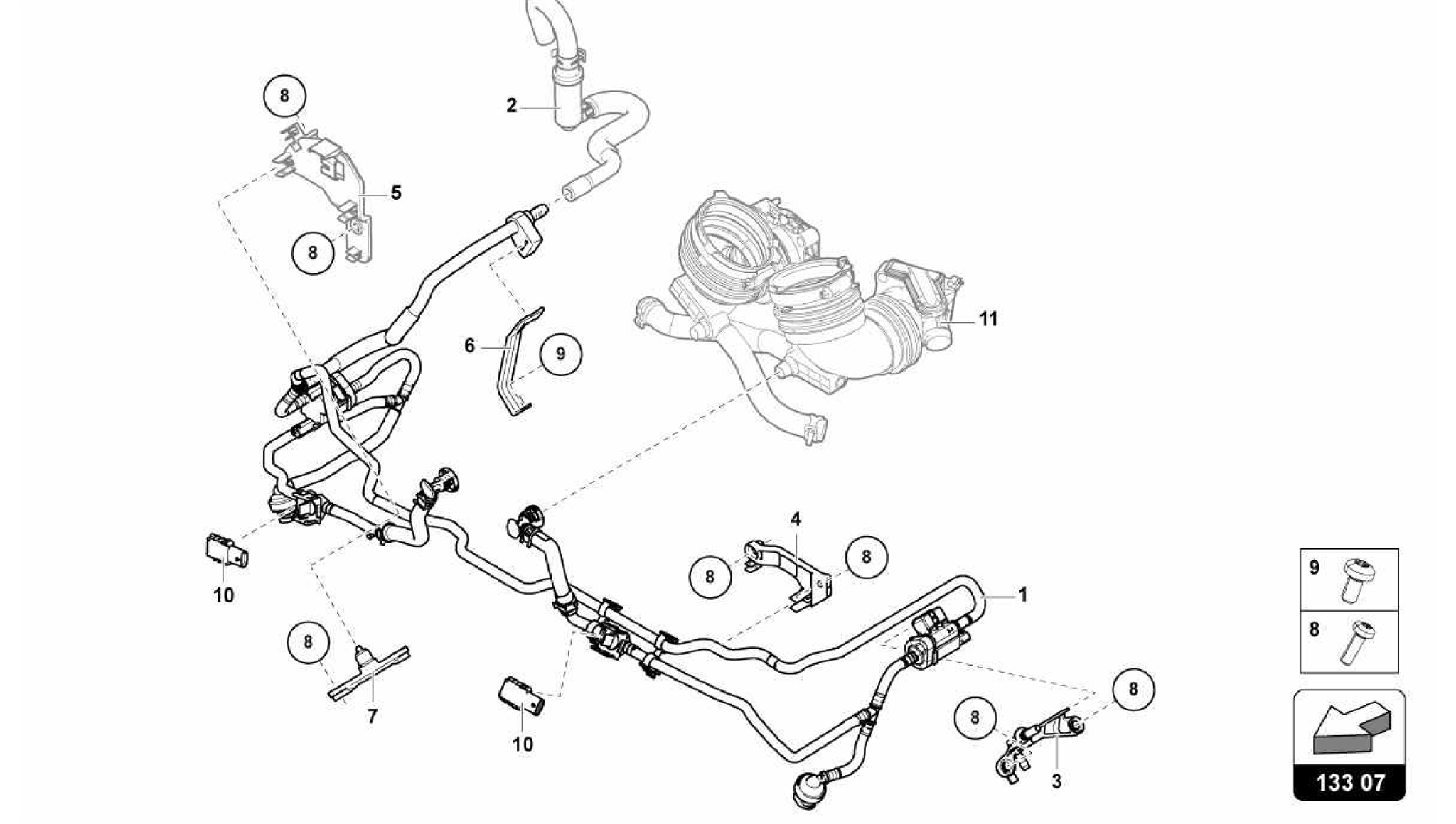 133.07.00-FUEL SUPPLY LINE 4.0 LTR.