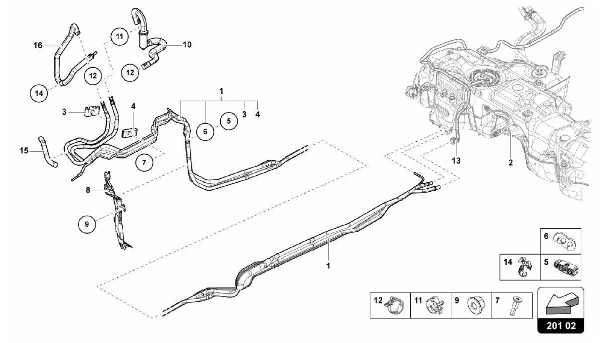 201.02.00-1 SET FUEL PIPES
