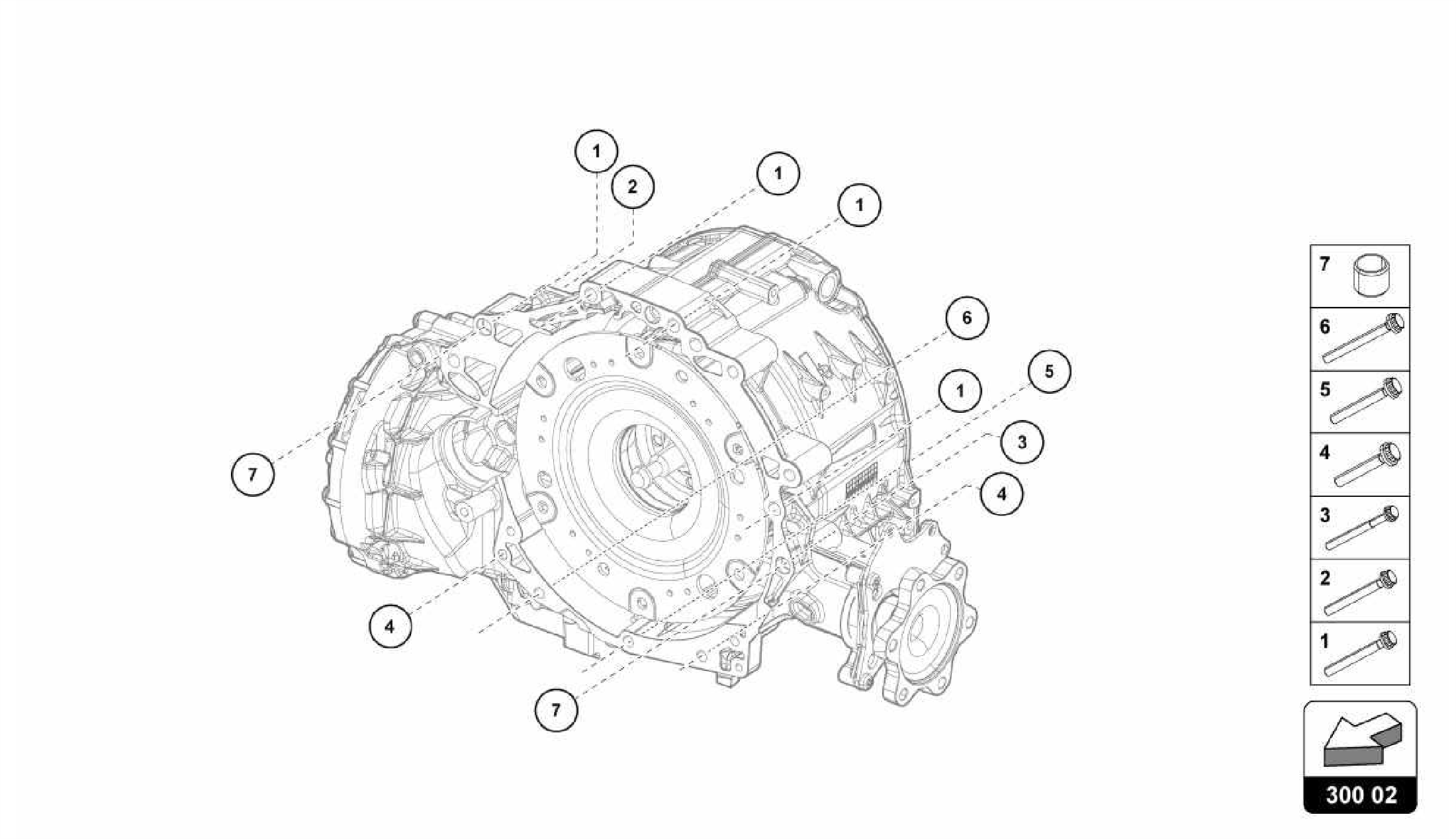 300.02.00-ASSEMBLY PARTS FOR ENGINE AND GEARBOX 4.0 LTR.