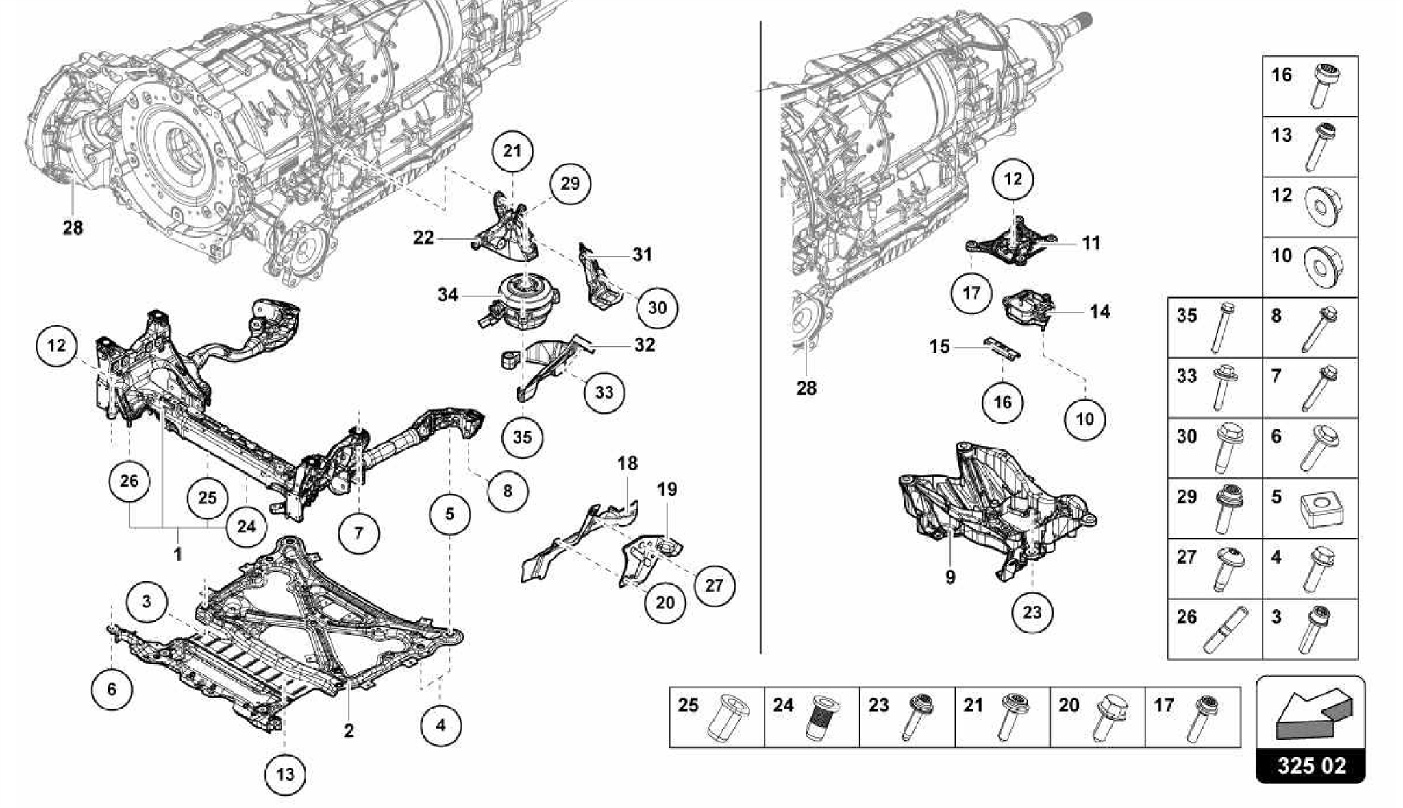 325.02.00-TRANSMISSION SECURING PARTS