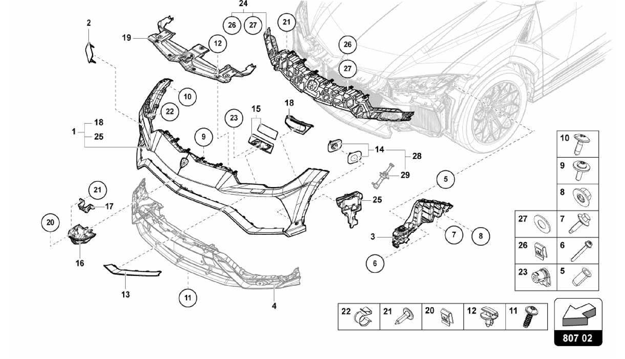 807.02.00-BUMPER, COMPLETE FRONT