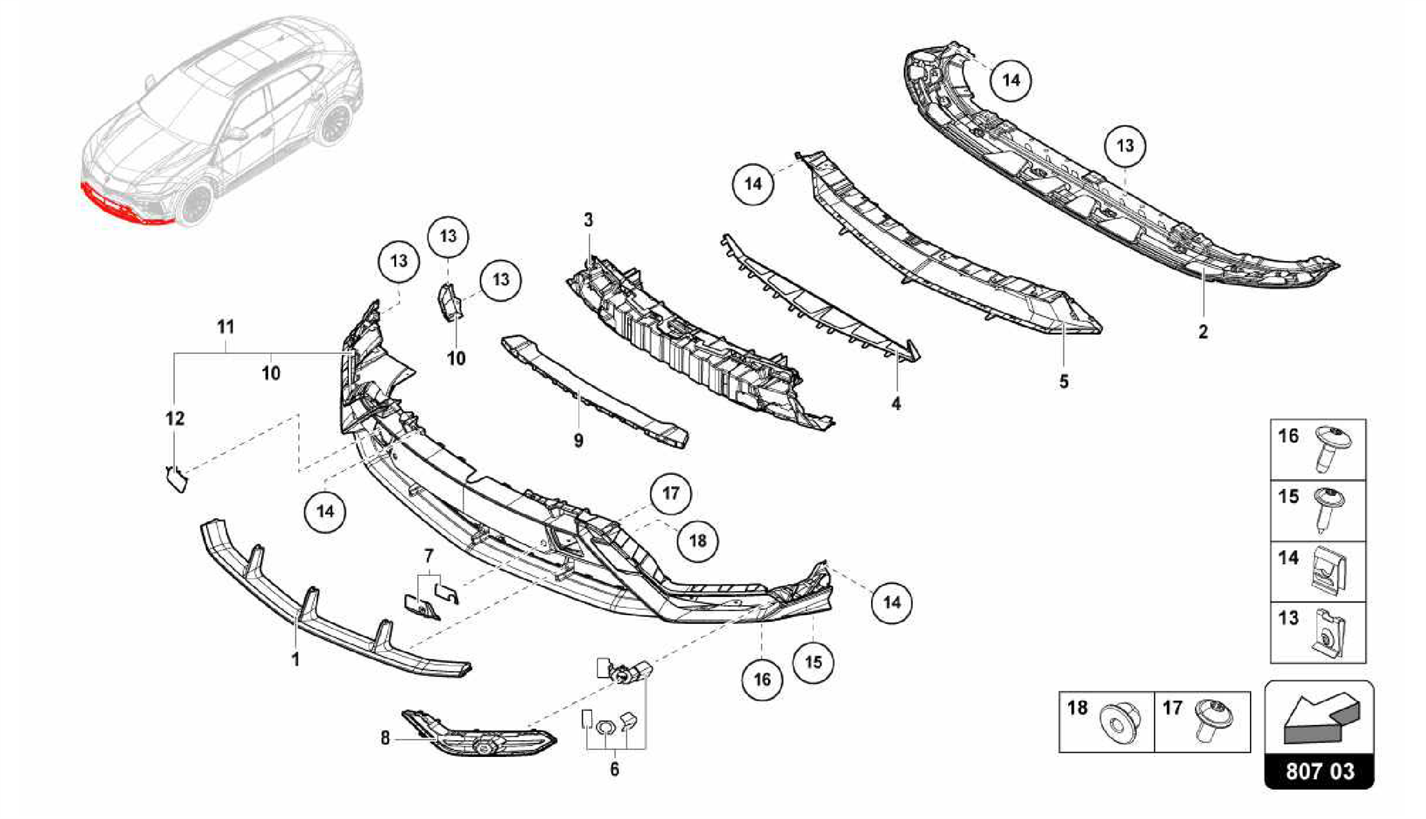 807.03.00-BUMPER, COMPLETE STANDARD