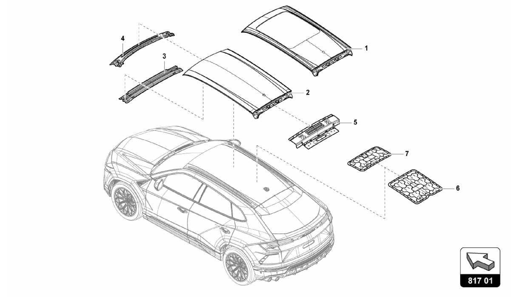 817.01.00-ROOF FRAME-OUTER PANEL