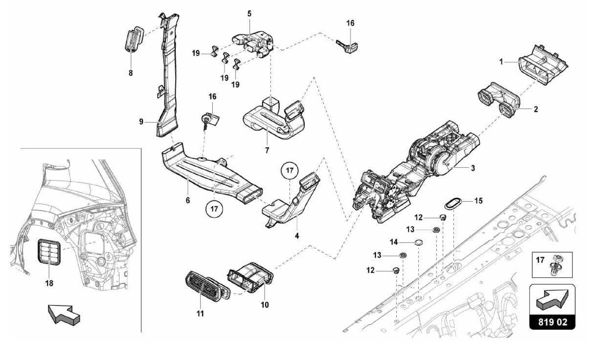 819.02.00-VENT REAR CENTER