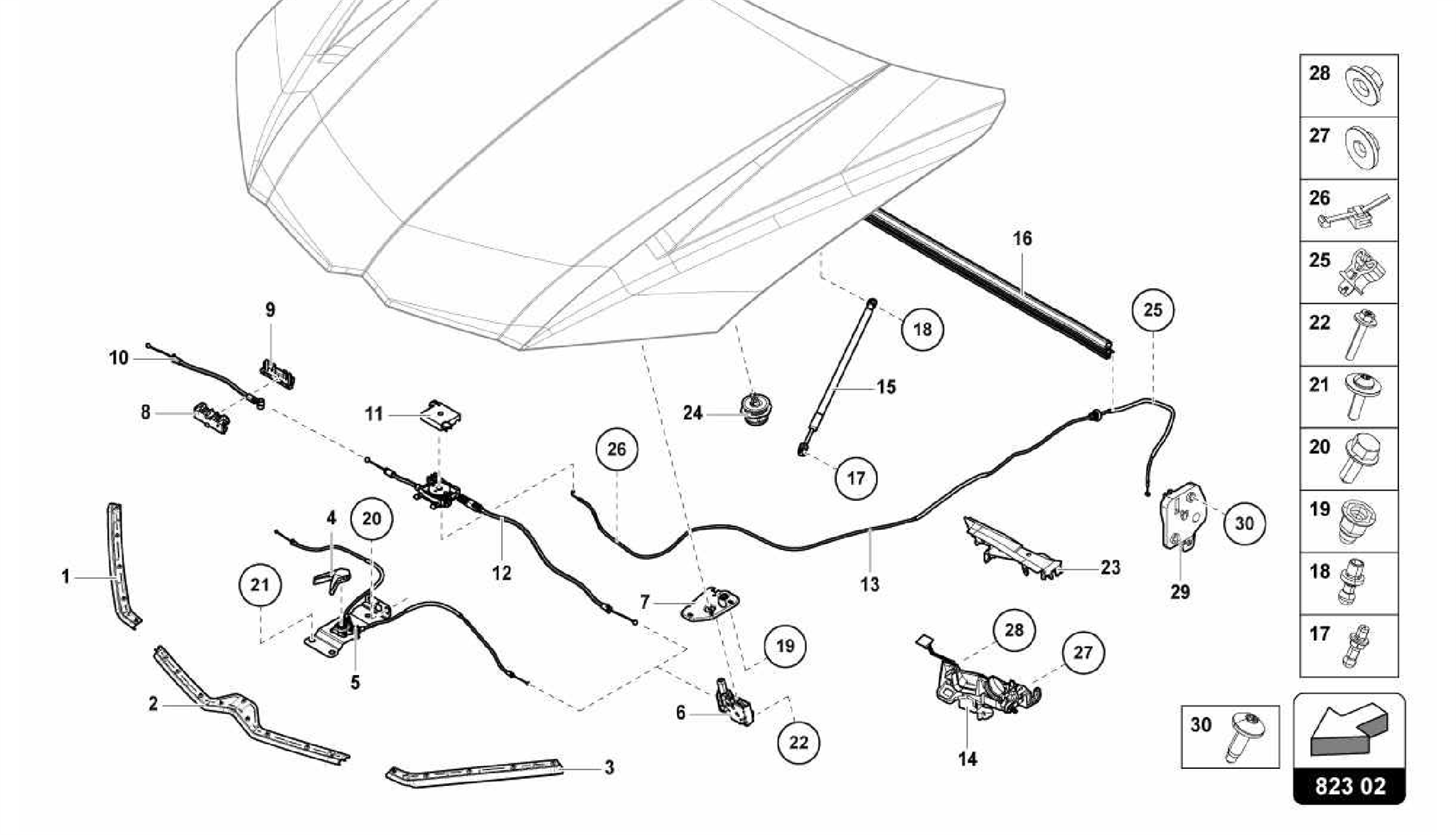 823.02.00-GASKET FOR ENGINE COVER