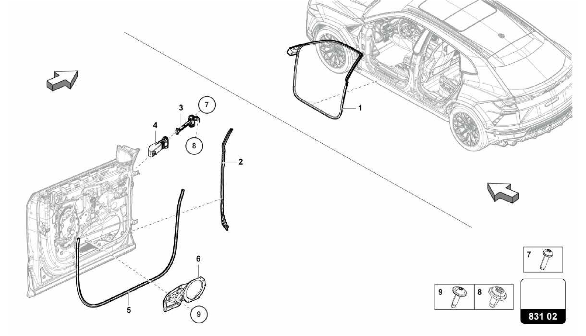 831.02.00-DOOR SEAL FRONT
