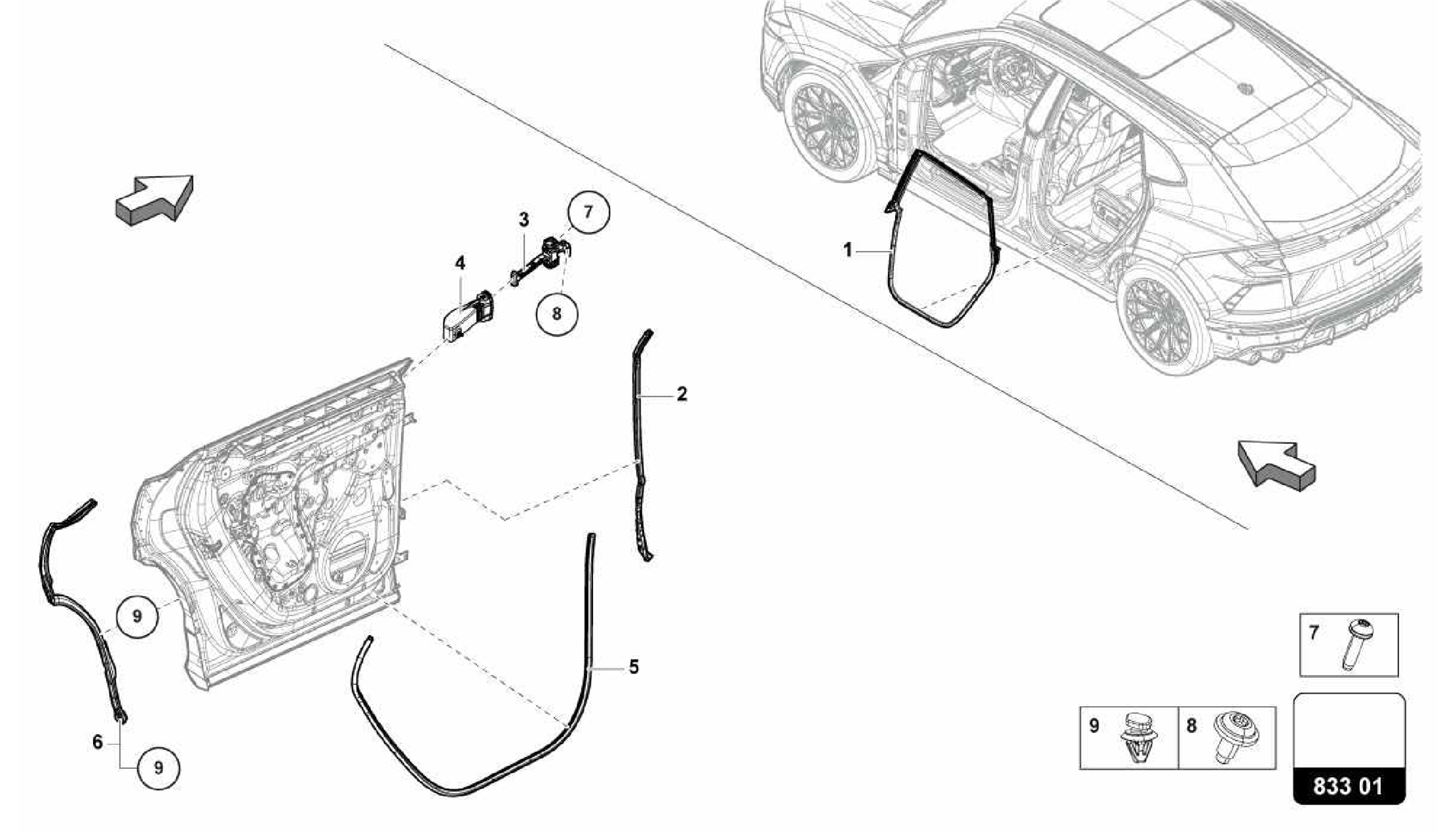 833.01.00-DOOR SEAL REAR