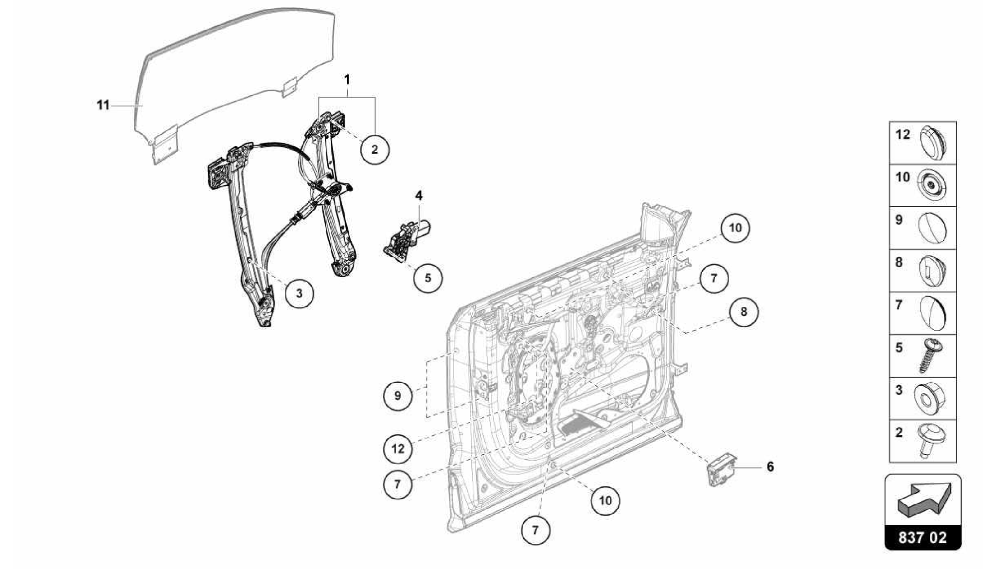 837.02.00-WINDOW REGULATOR WITH MOTOR