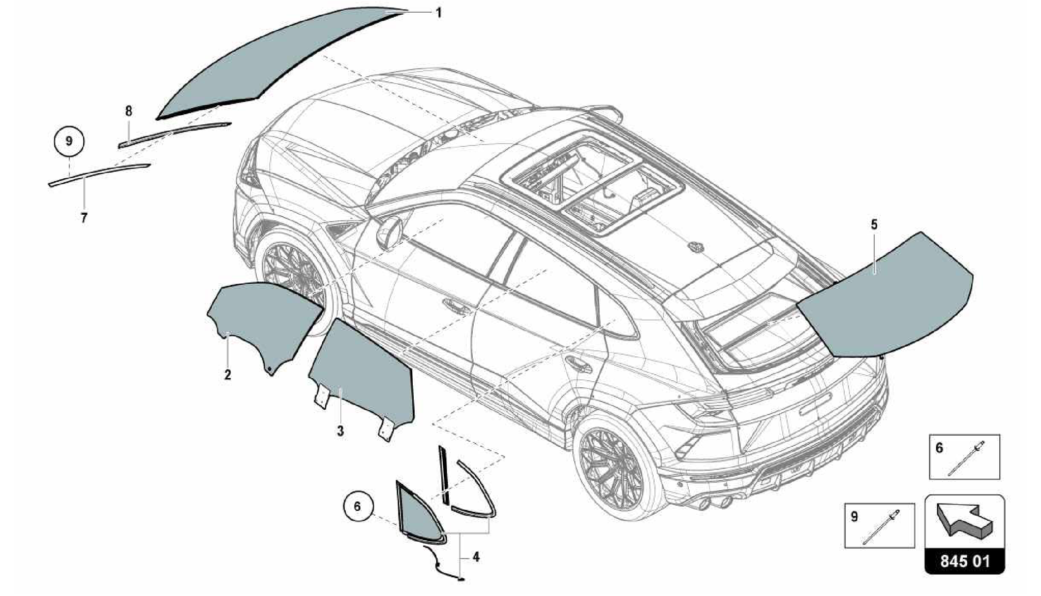 845.01.00-WINDOW GLASSES