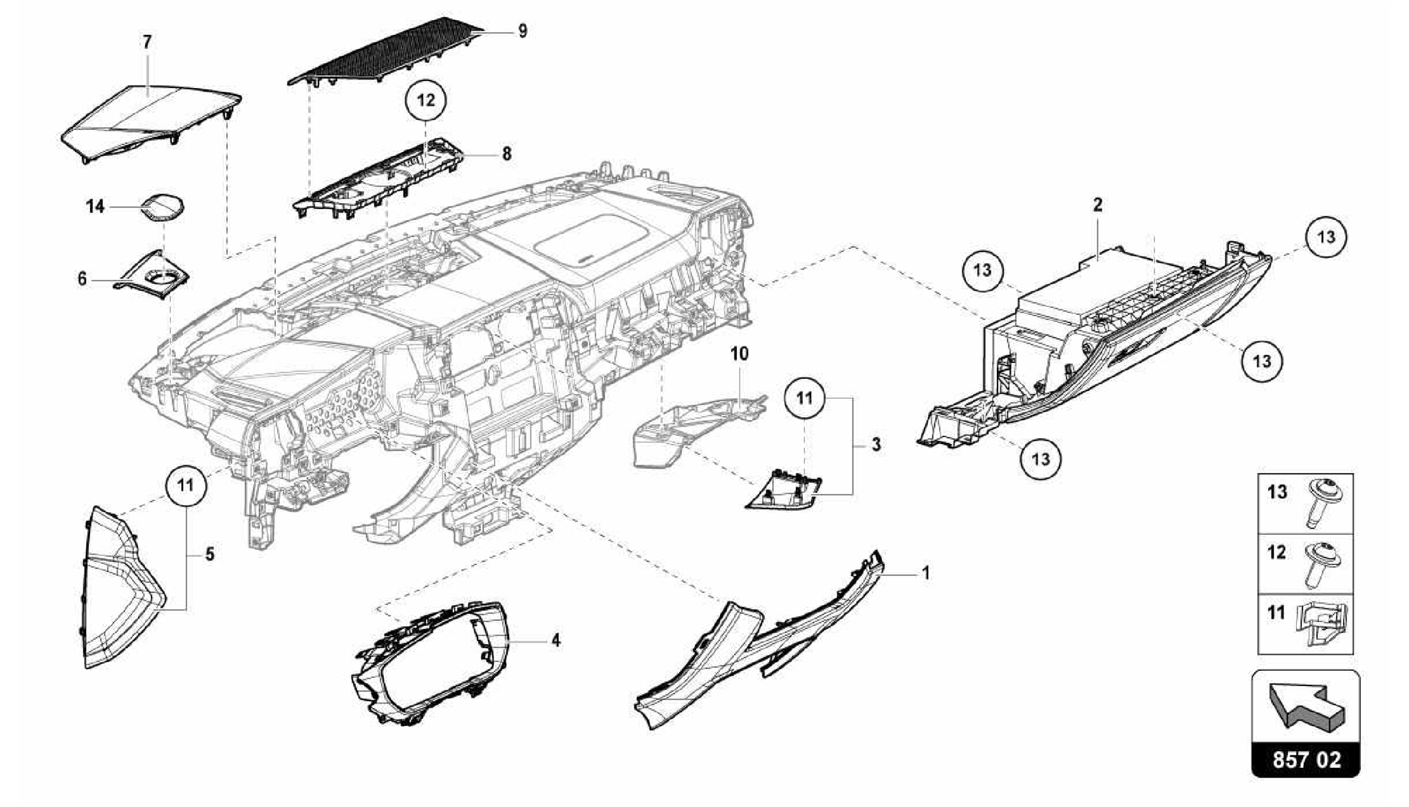857.02.00-INSTRUMENT PANEL