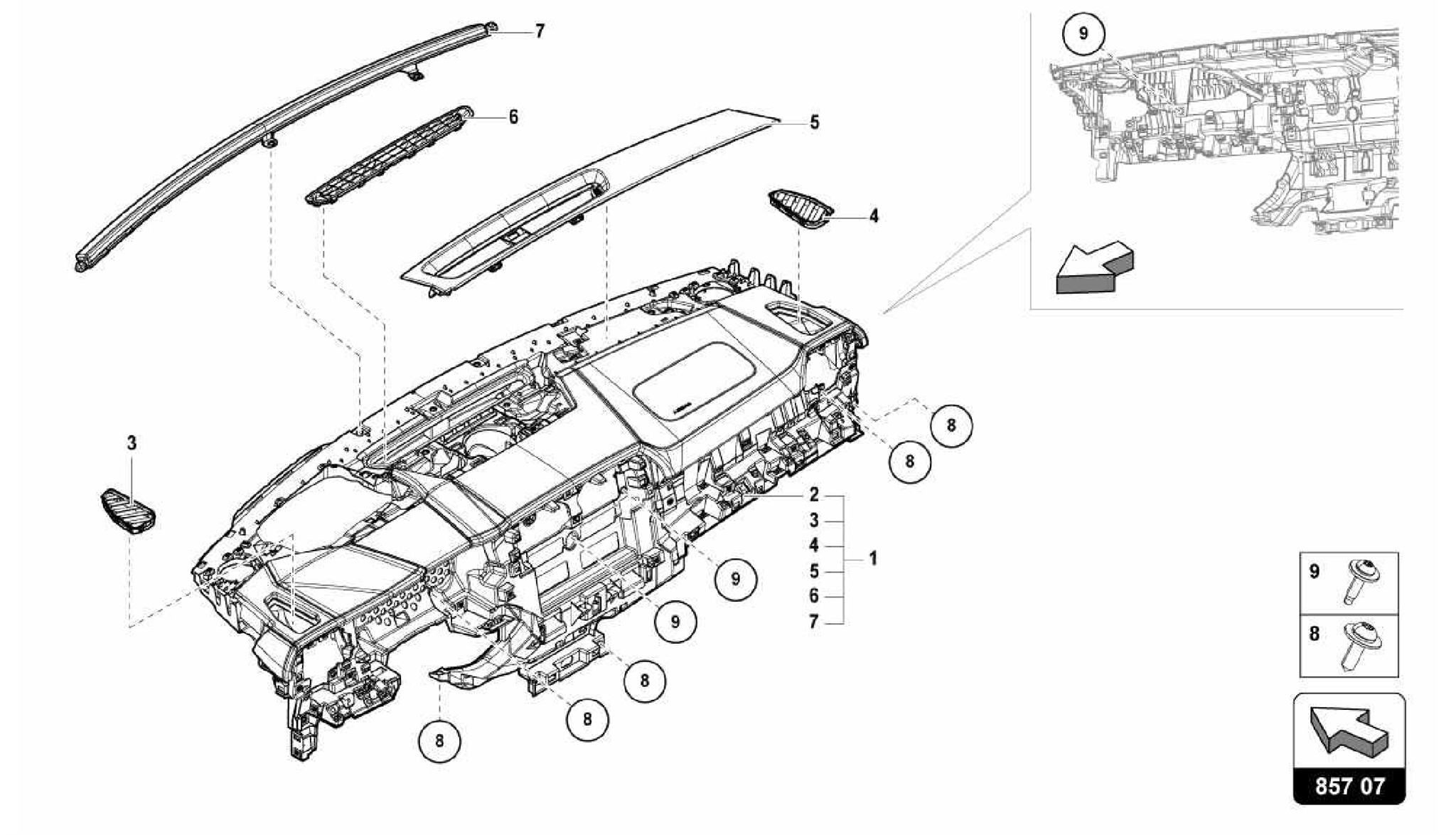 857.07.00-INSTRUMENT PANEL