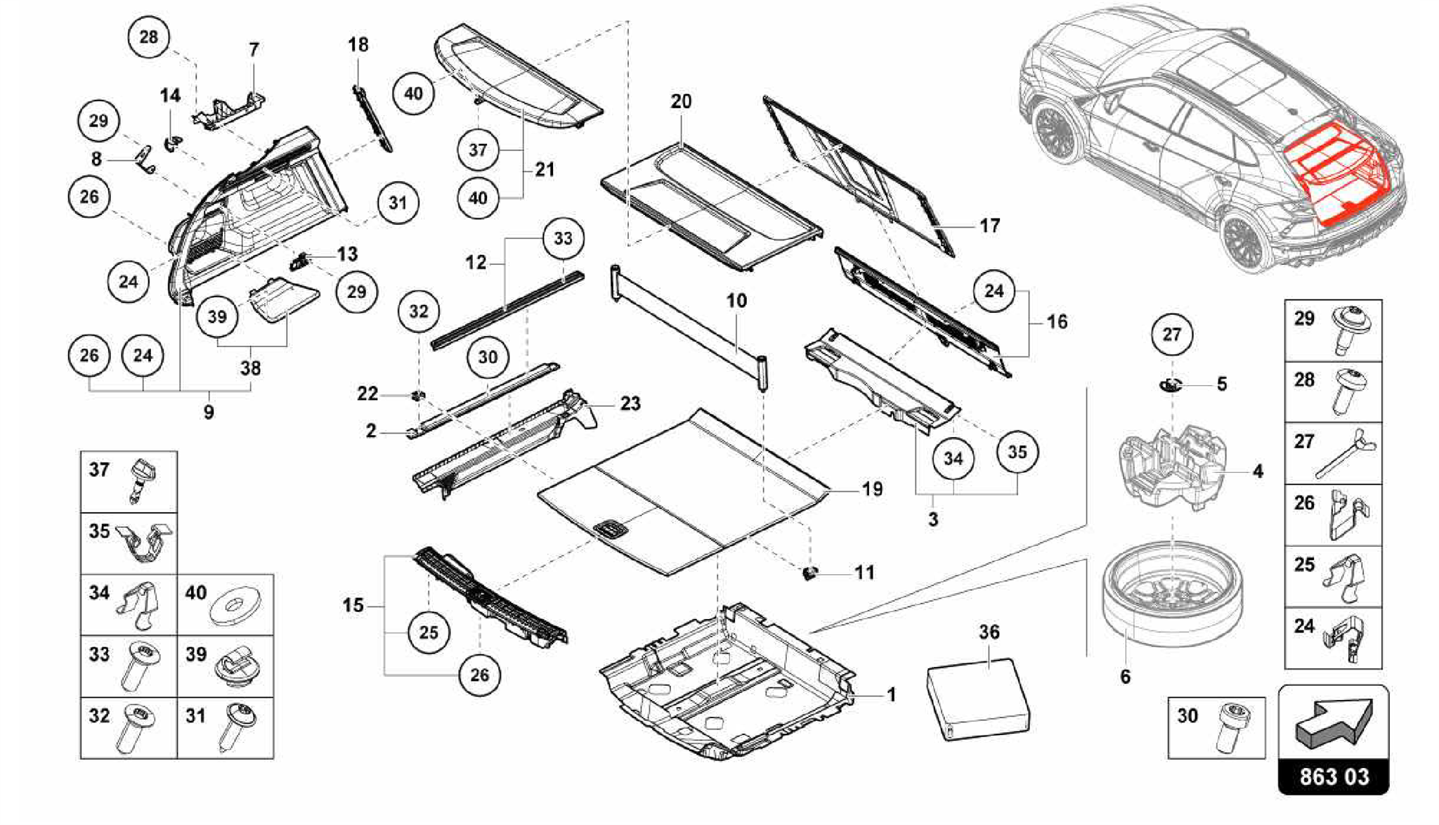 863.03.00-LUGGAGE COMPARTMENT LINING