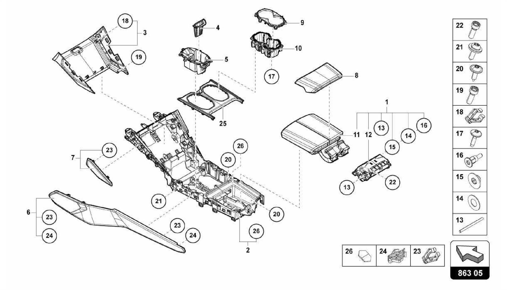 863.05.00-TUNNEL UPPER CENTRE