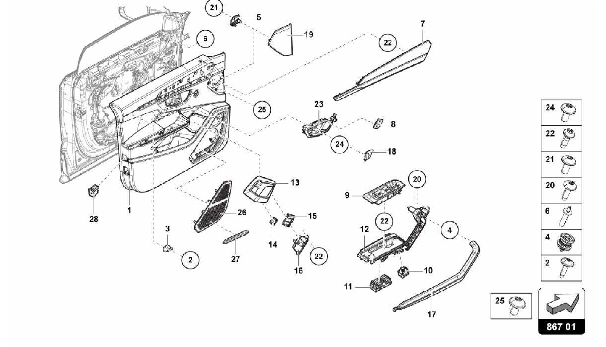 867.01.00-DOOR PANEL FRONT