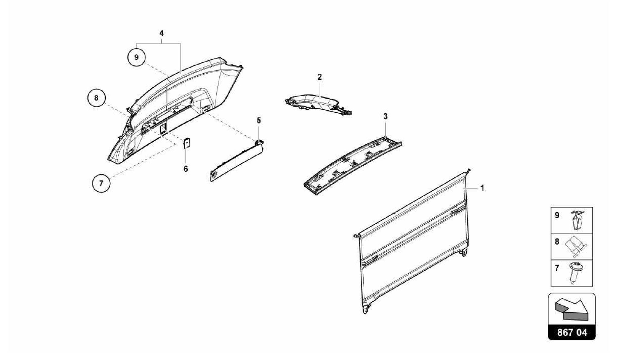 867.04.00-REAR LID TRIM PANEL