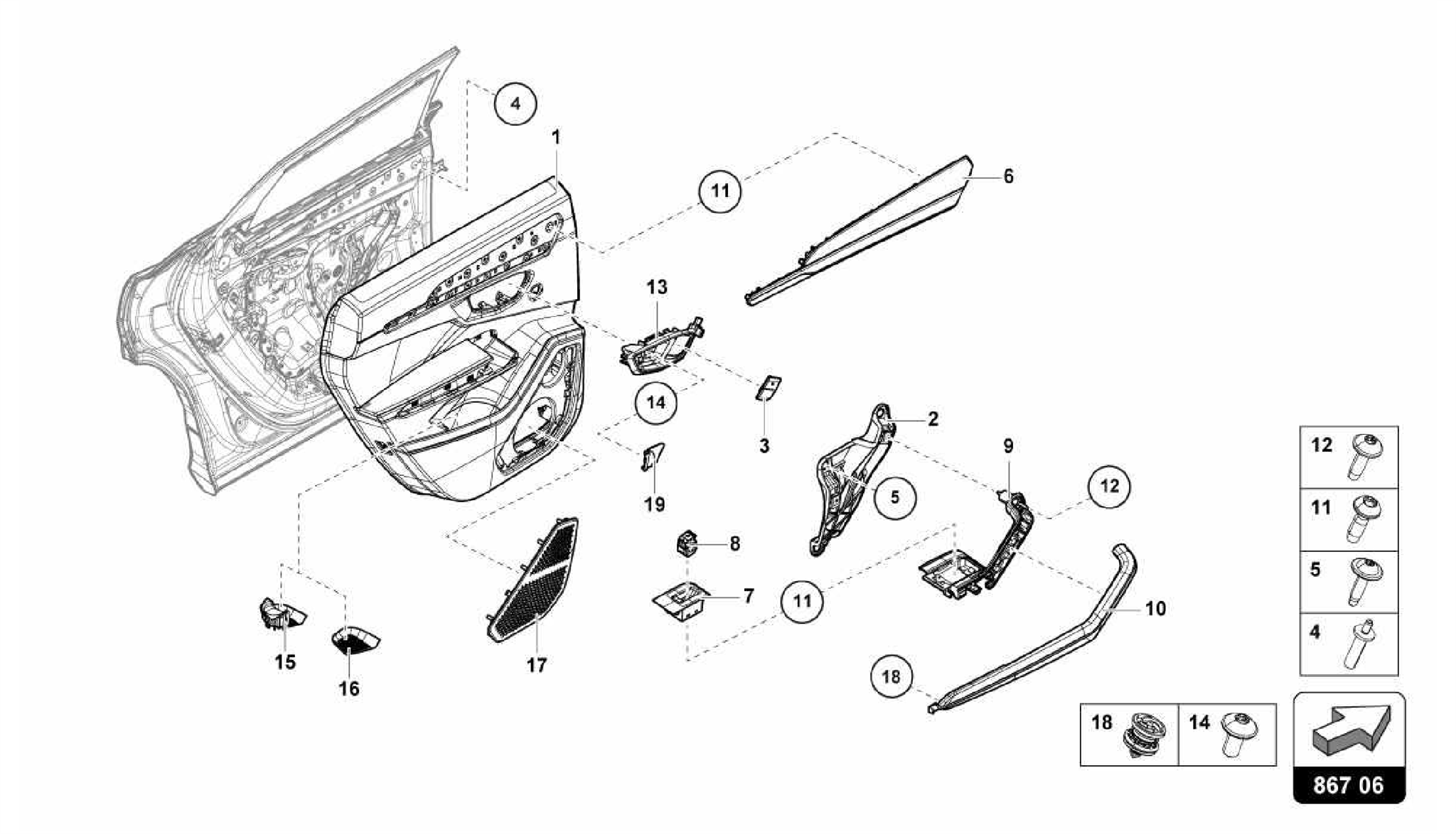 867.06.00-DOOR PANEL REAR