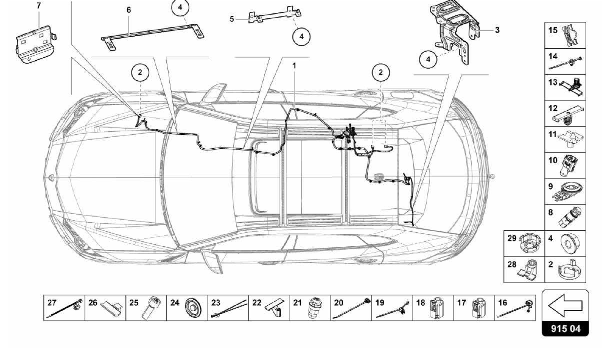 915.04.00-WIRING SET FOR BATTERY  /-