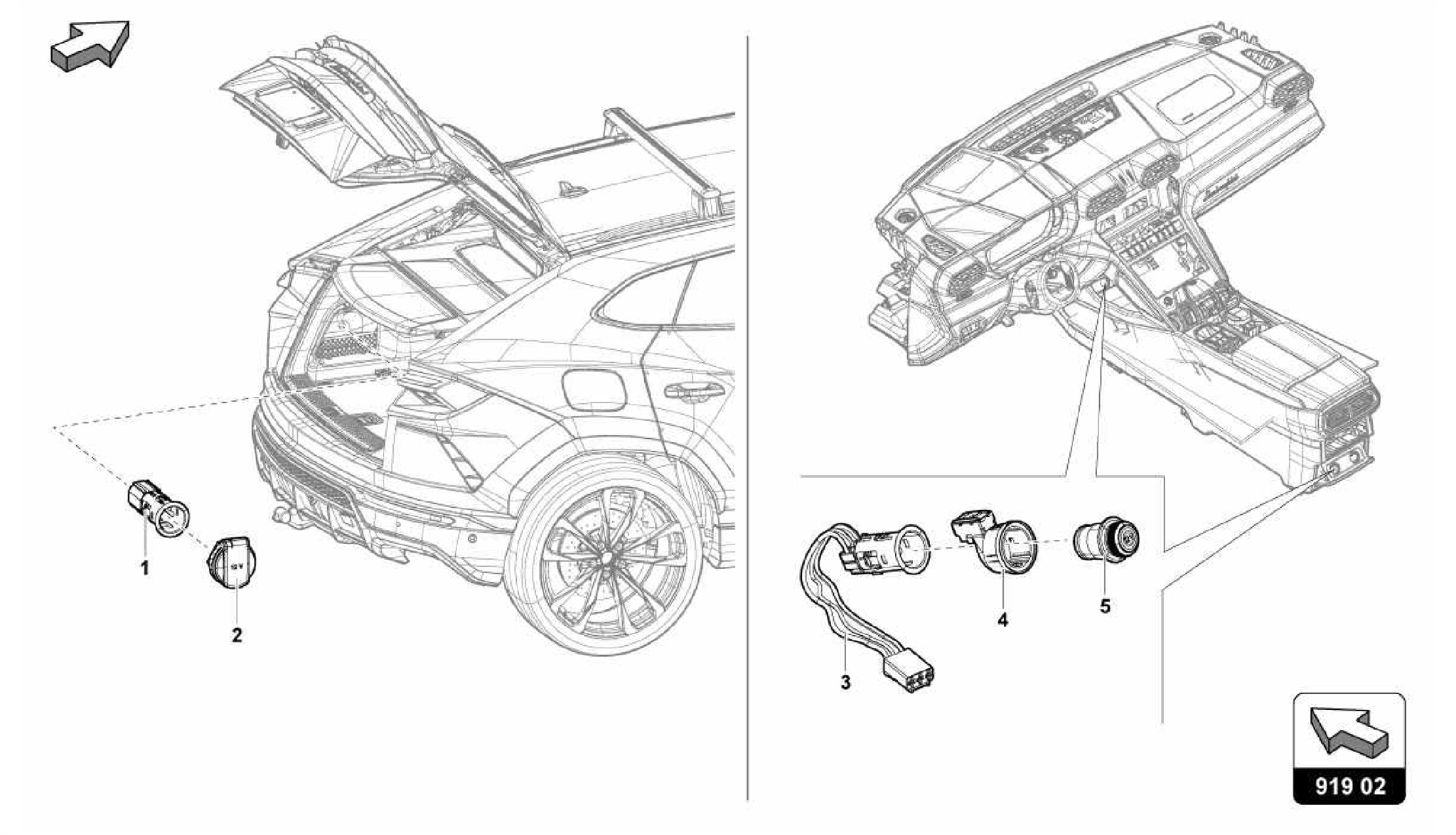 919.02.00-COVER WITH CIGARETTE LIGHTER AND SOCKET