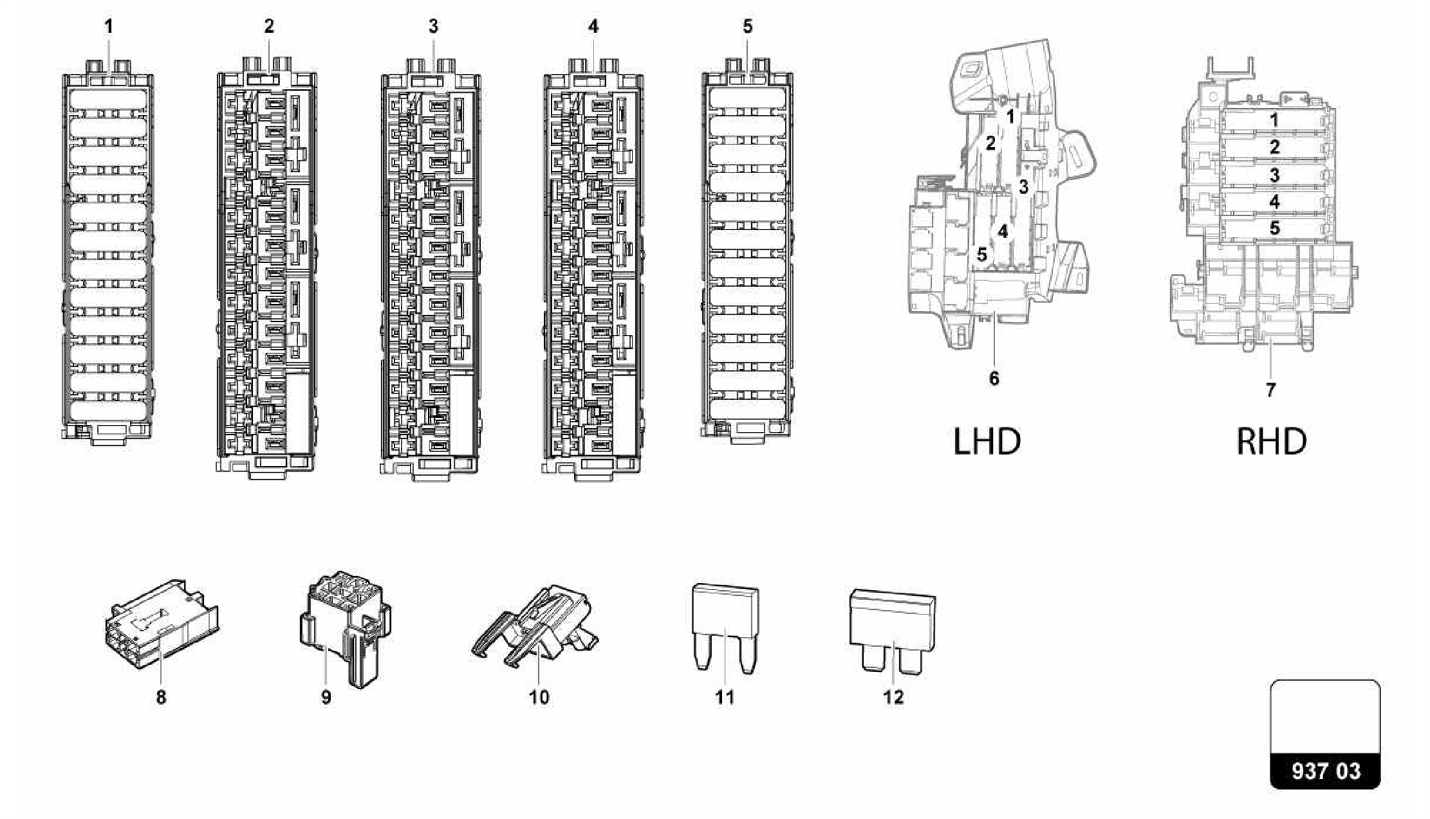 937.03.00-FUSES DRIVER SIDE