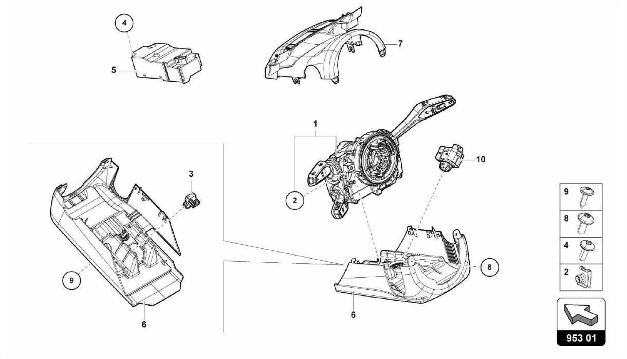 953.01.00-STEERING COL. COMBI SWITCH