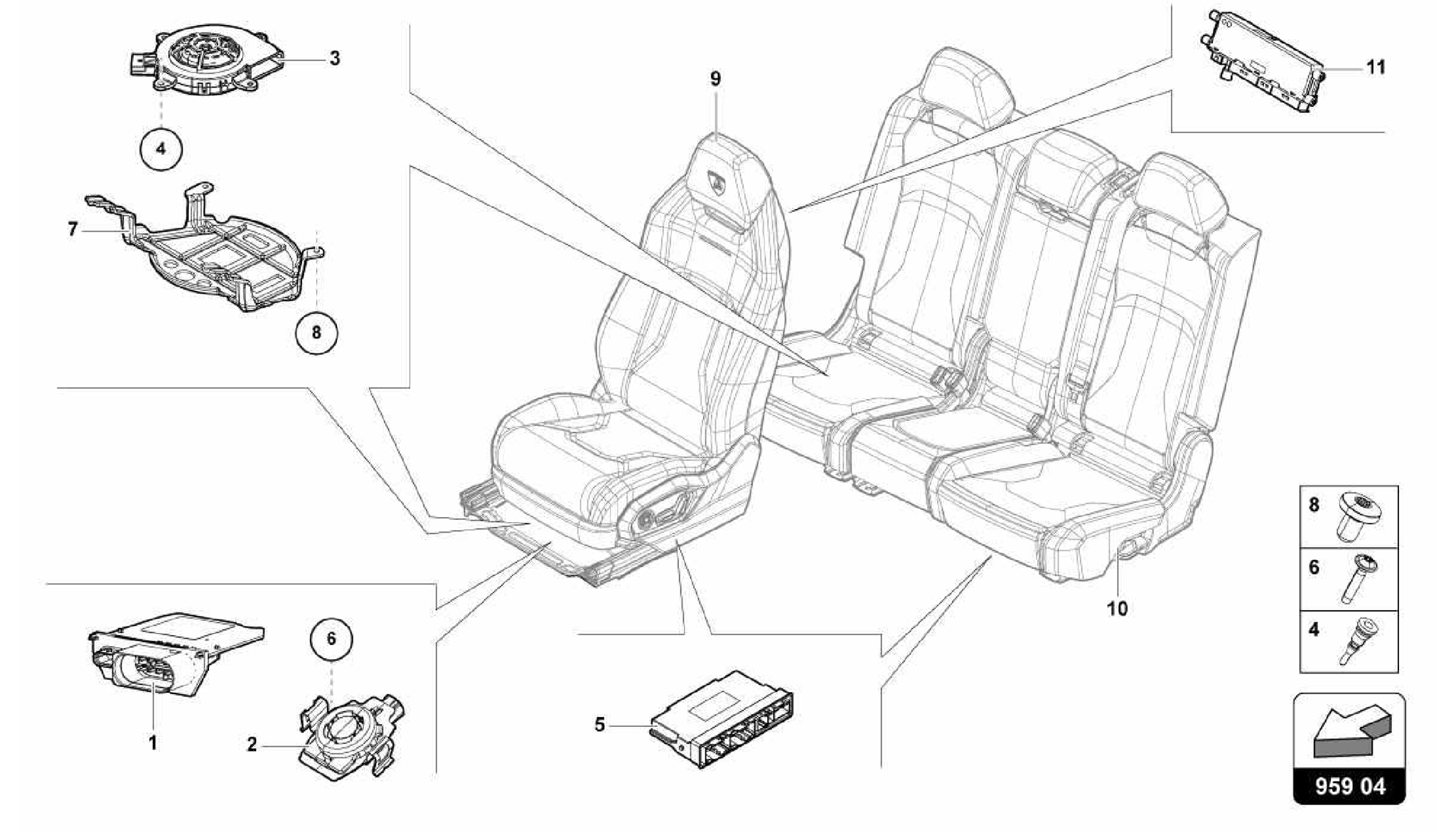 959.04.00-CONTROL UNIT FOR SEAT OCCUPIED SENSOR