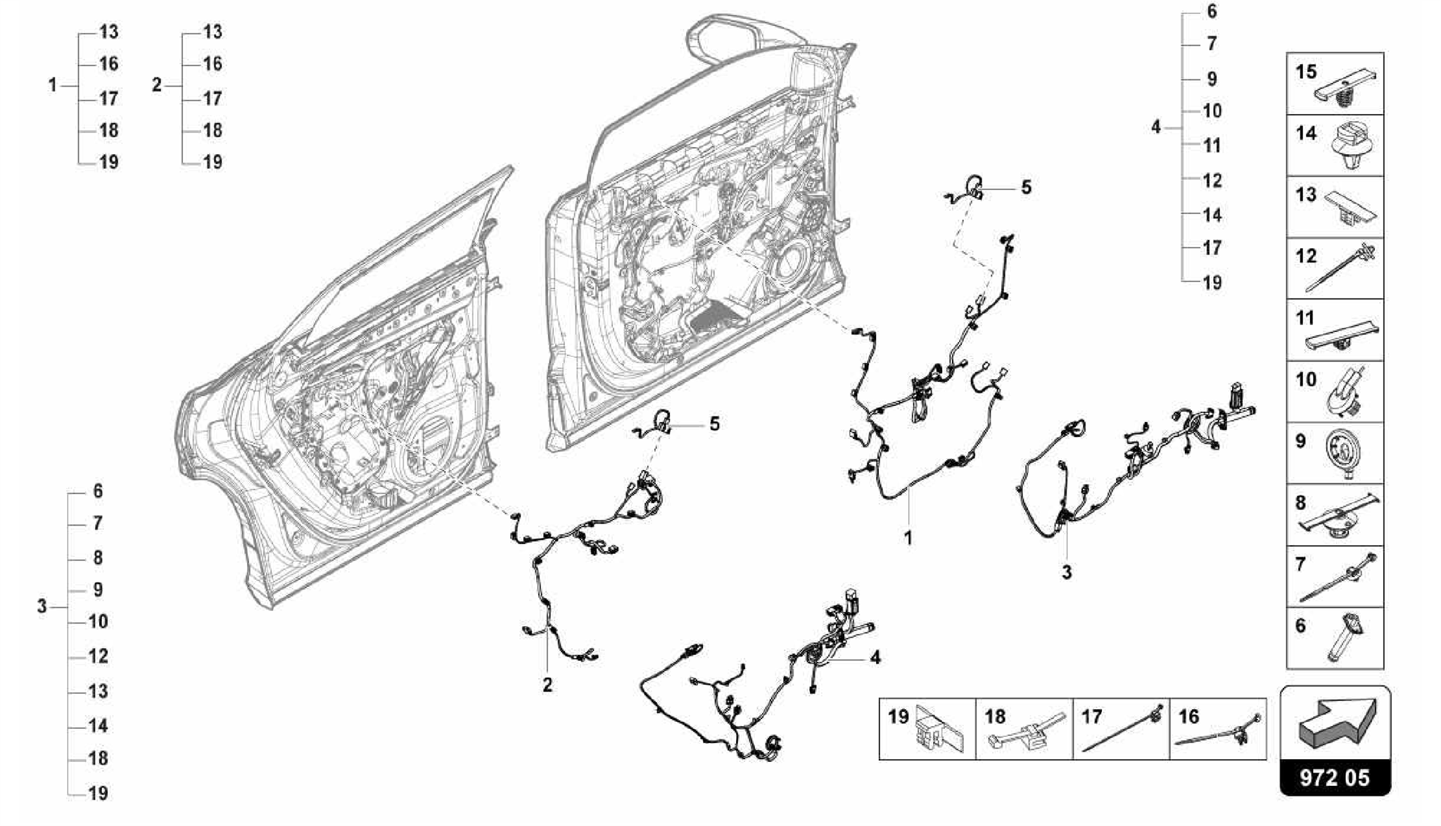 972.05.00-WIRING SET FOR DOOR