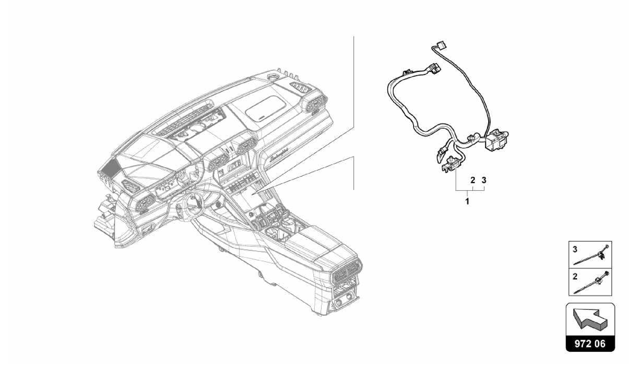 972.06.00-WIRING HARNESS FOR CENTRE CONSOLE