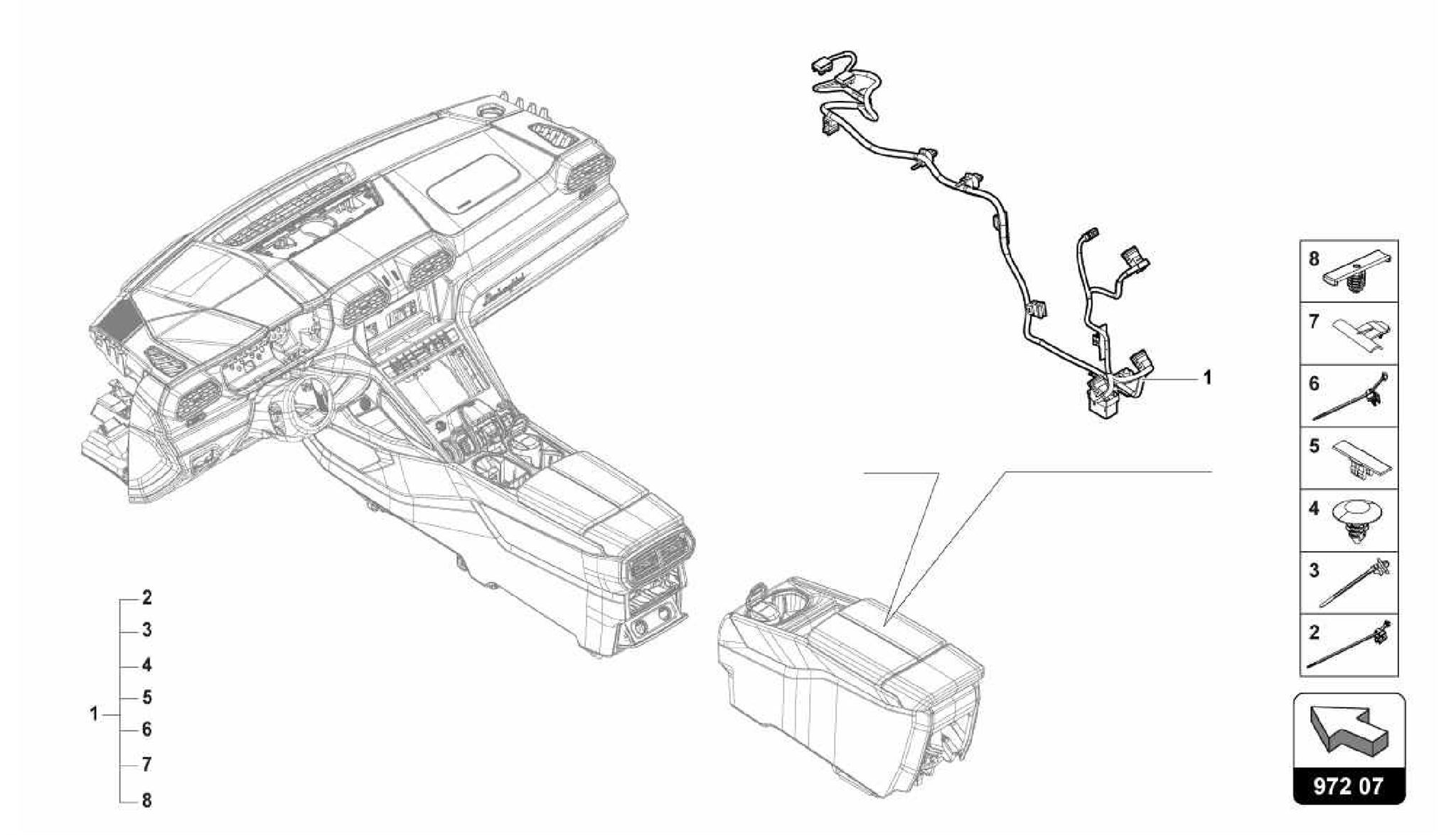 972.07.00-WIRING HARNESS FOR REAR CONSOLE