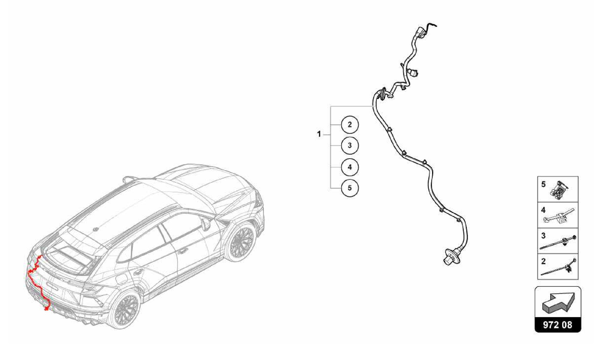 972.08.00-WIRING SET FOR TOW HITCH REAR