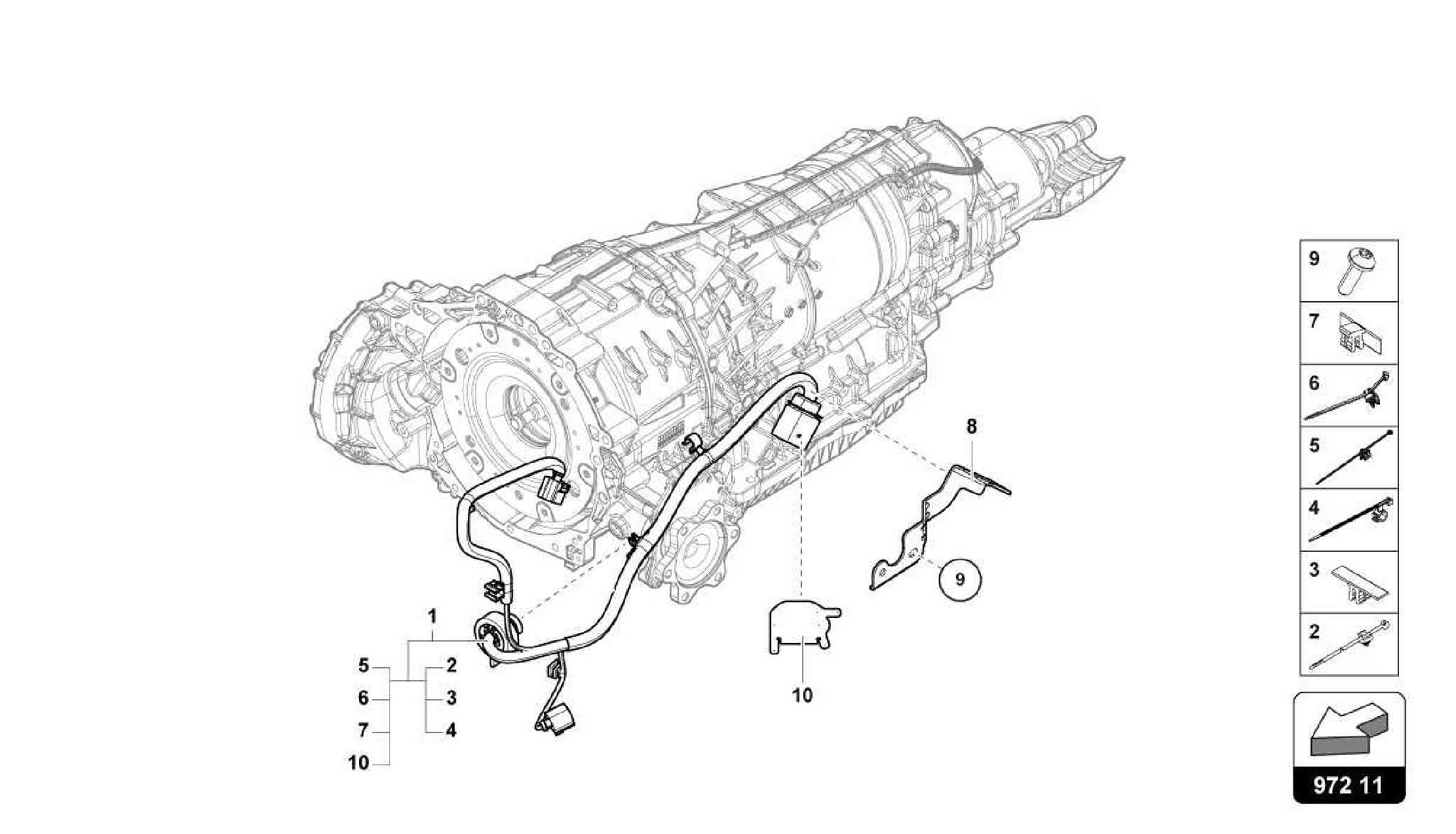 972.11.00-WIRING HARNESS FOR GEARBOX