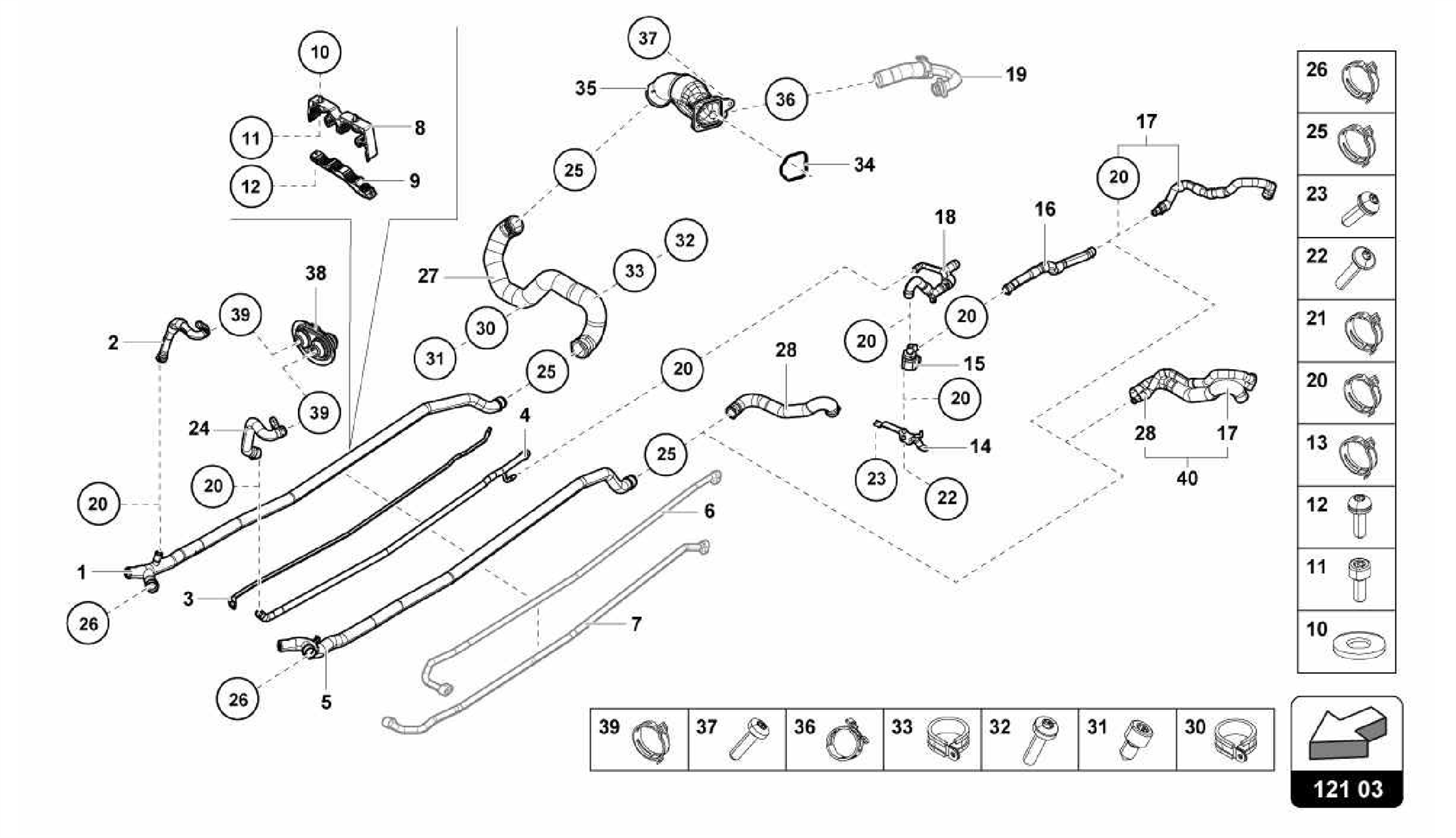 121.03.00-COOLANT HOSES AND PIPES CENTER