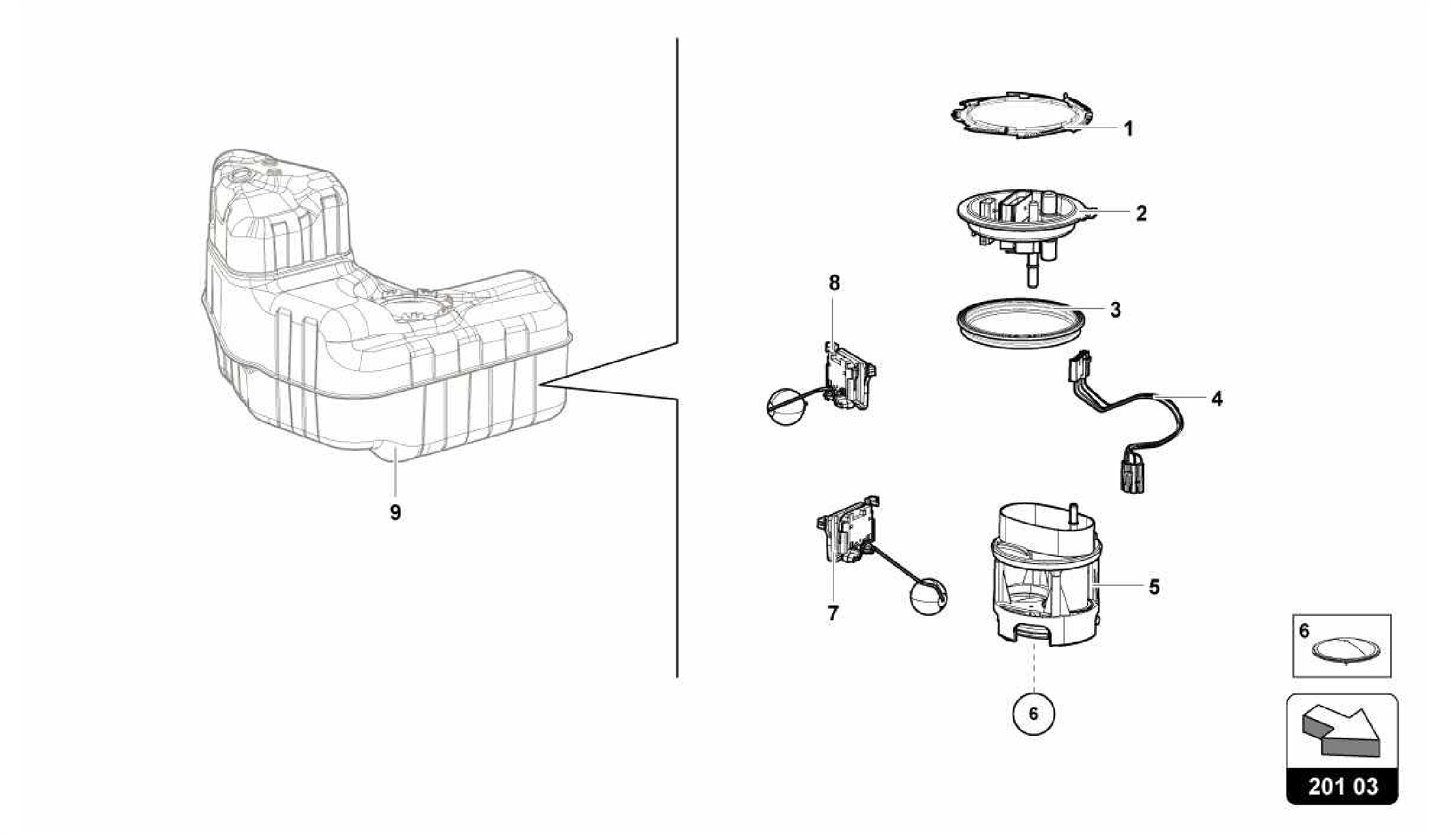 201.03.00-FUEL DELIVERY MODULE RIGHT