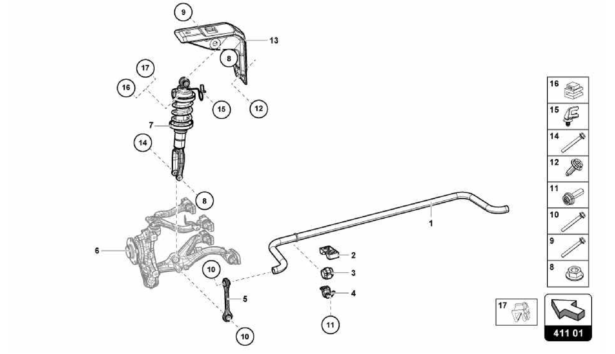 411.01.00-SHOCK ABSORBERS FRONT