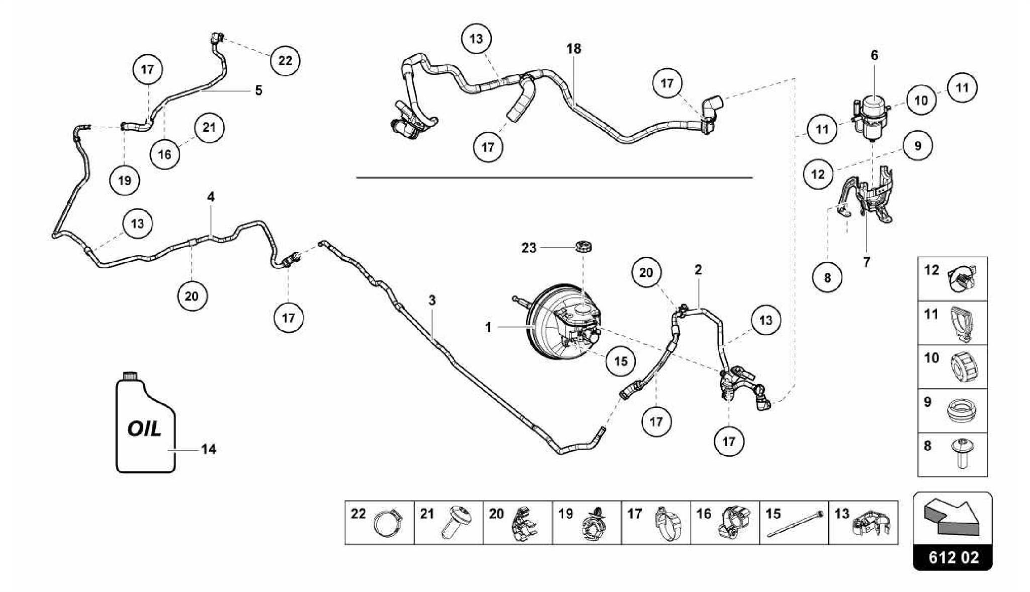 612.02.00-HYDRAULIC SYSTEM FOR BRAKE SERVO