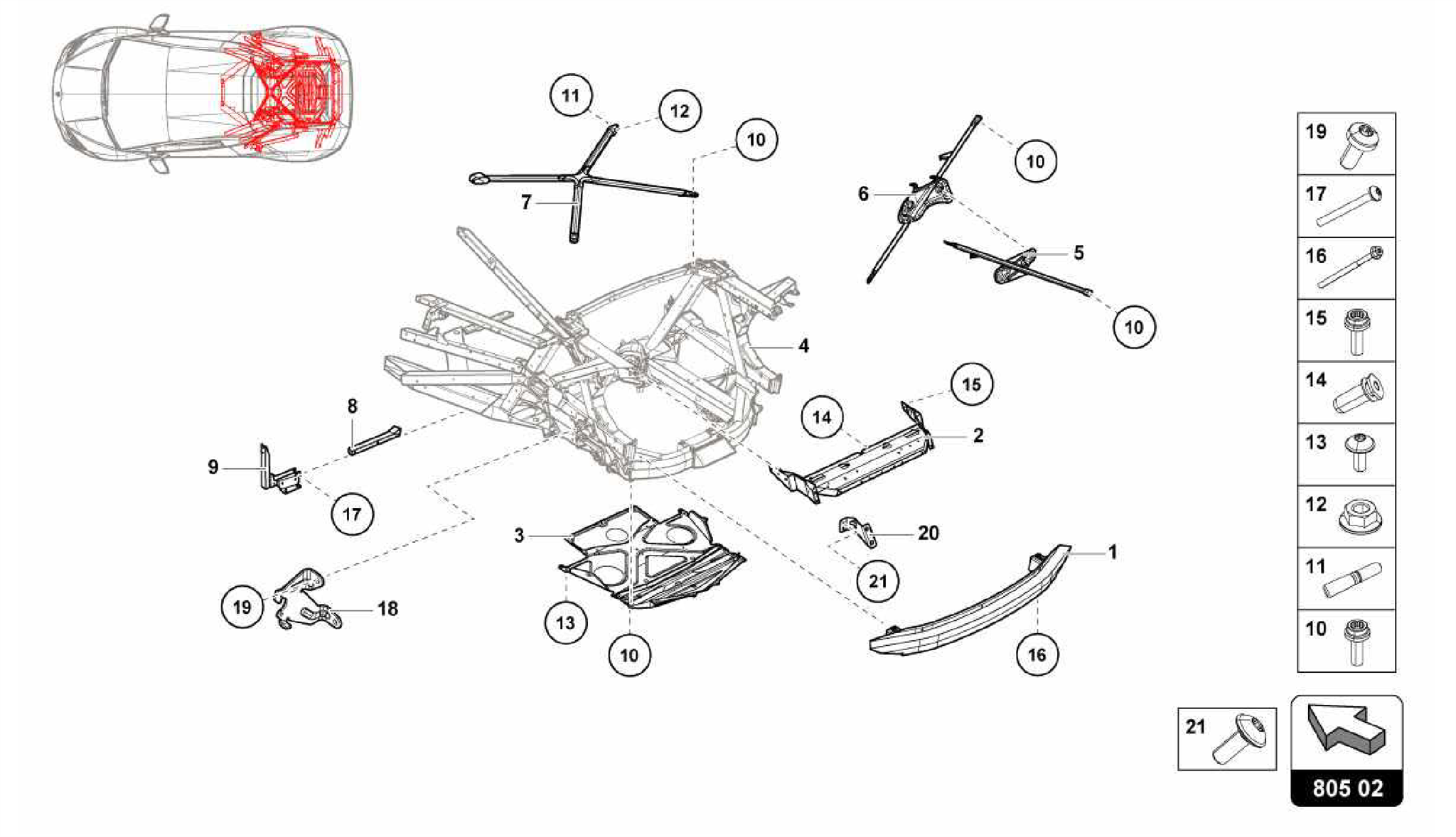 805.02.00-CHASSIS REAR, OUTER