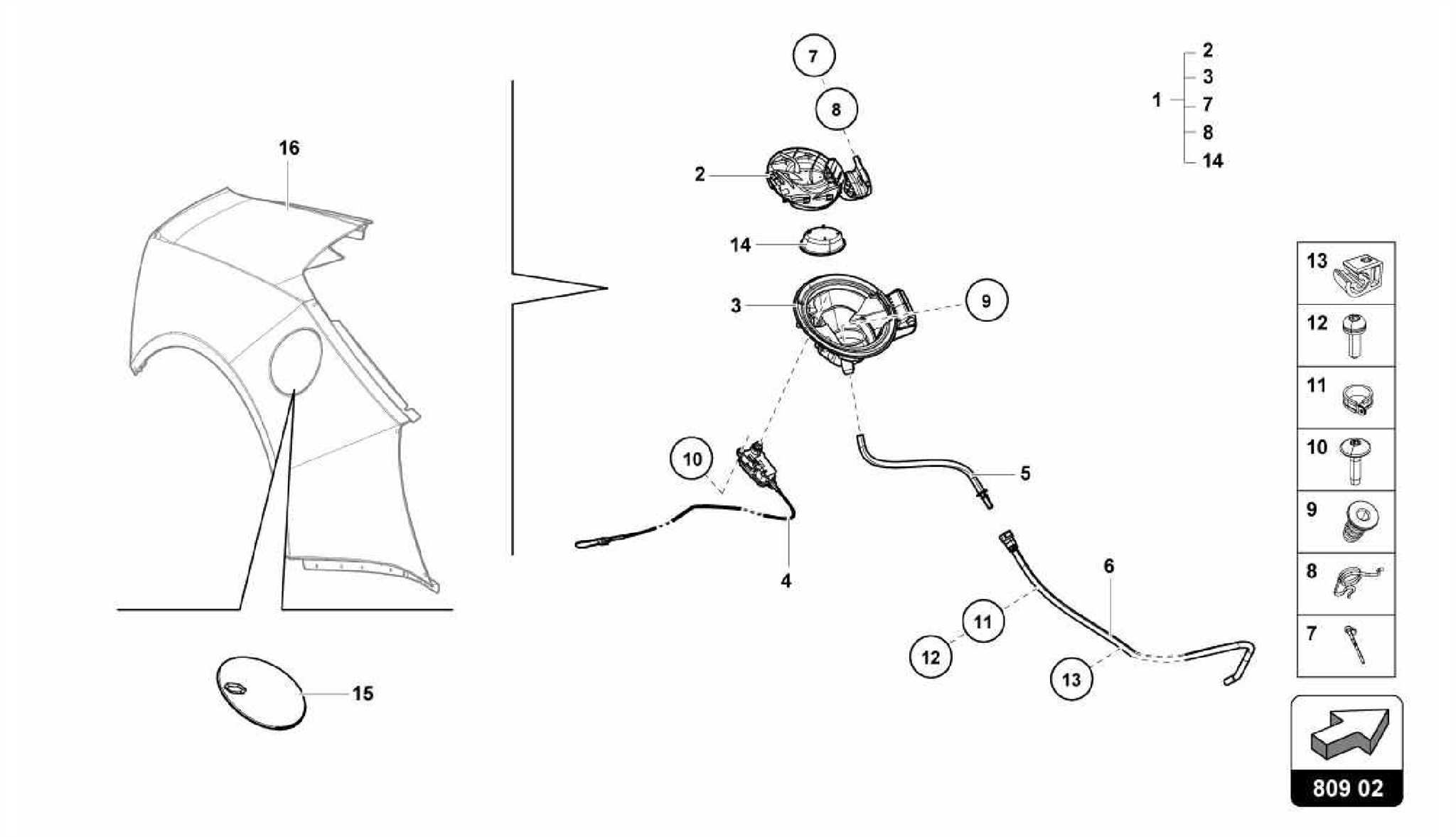 809.02.00-FUEL FILLER FLAP